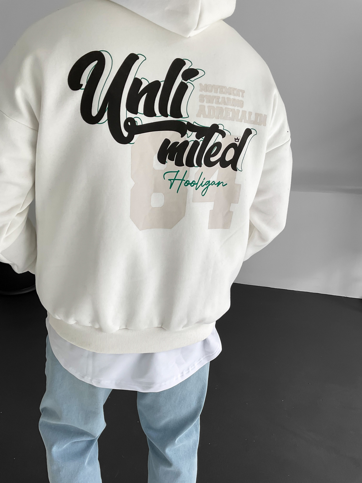 Beyaz Matchday Kapüşonlu Sweat B-2008