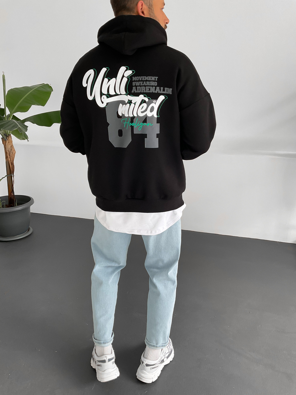 Siyah Matchday Kapüşonlu Sweat B-2008