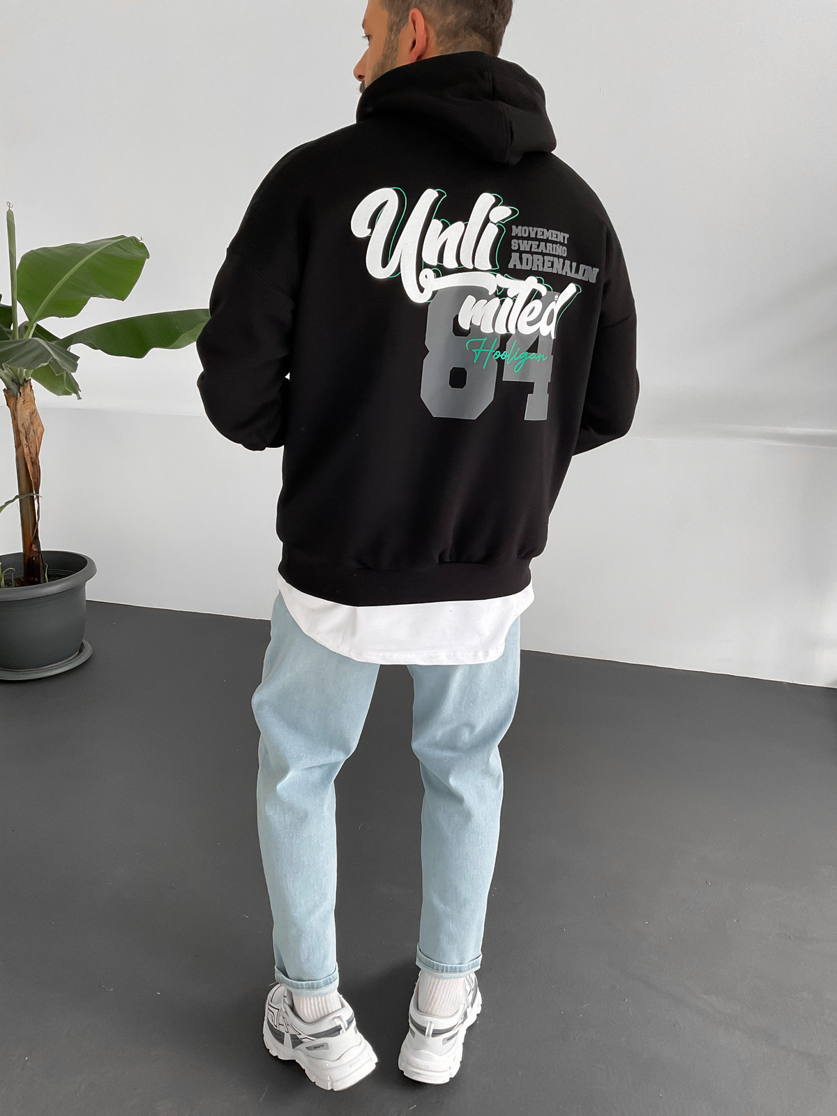 Siyah Matchday Kapüşonlu Sweat B-2008