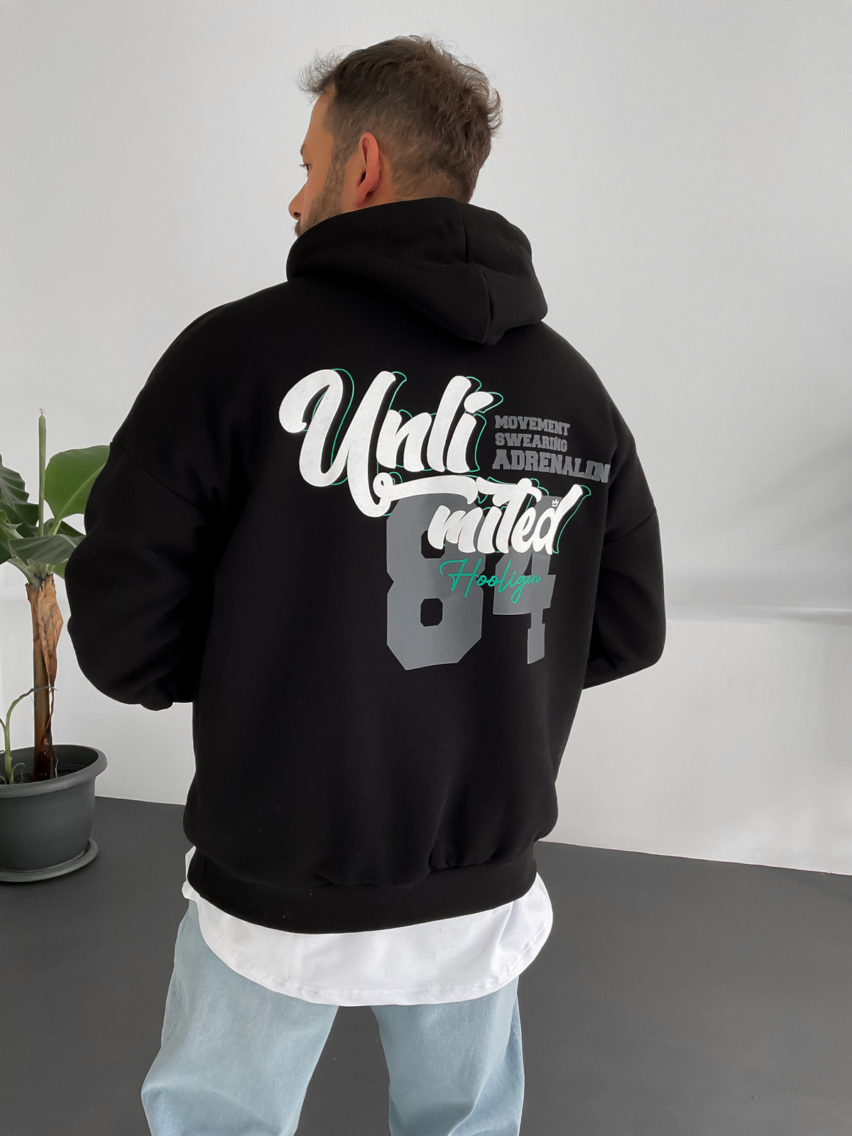 Siyah Matchday Kapüşonlu Sweat B-2008
