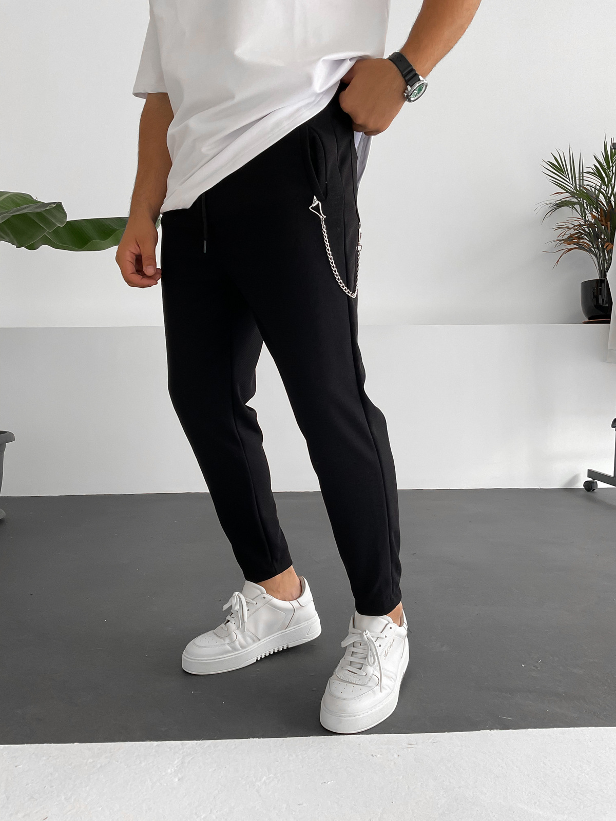 Siyah Örme Pantolon DP-1007