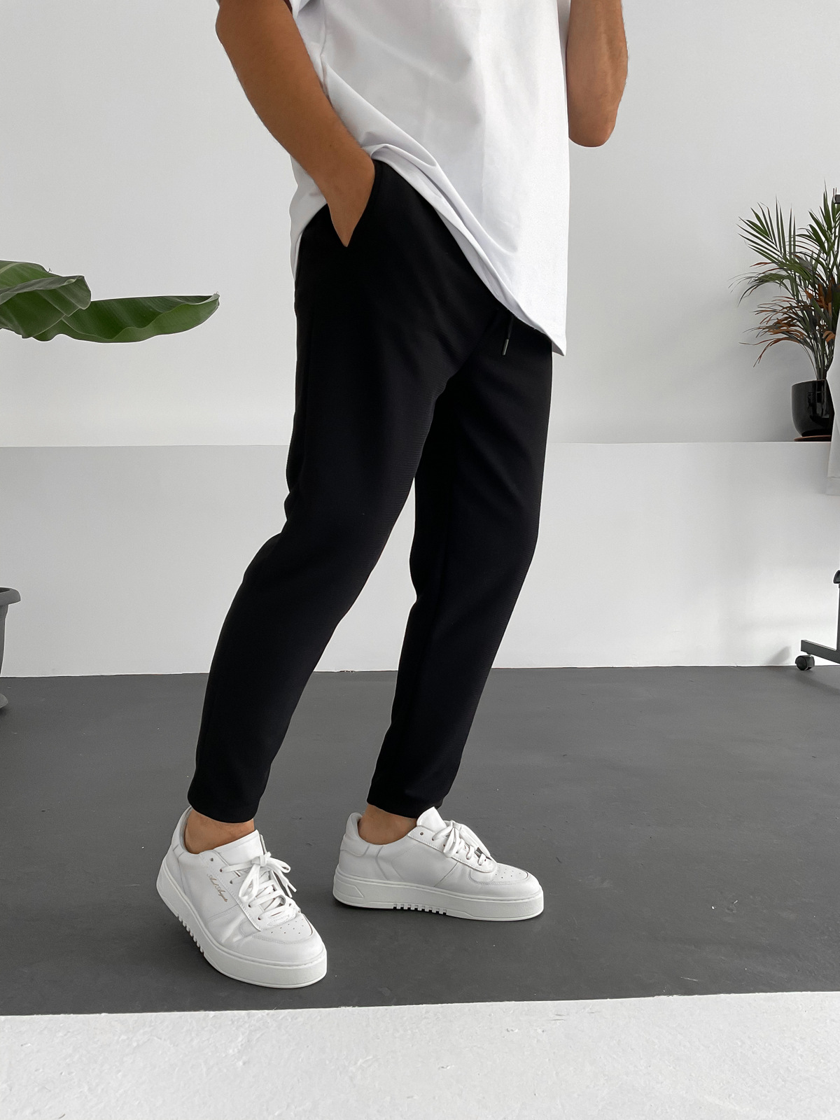 Siyah Örme Pantolon DP-1007