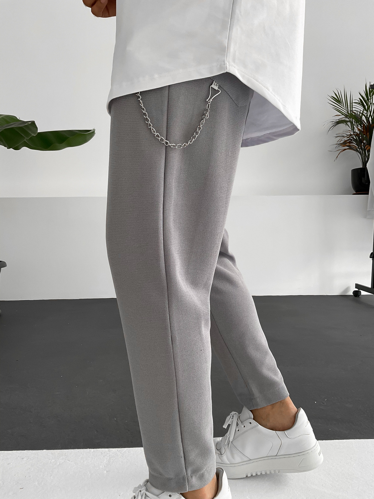 Gri Örme Pantolon DP-1007