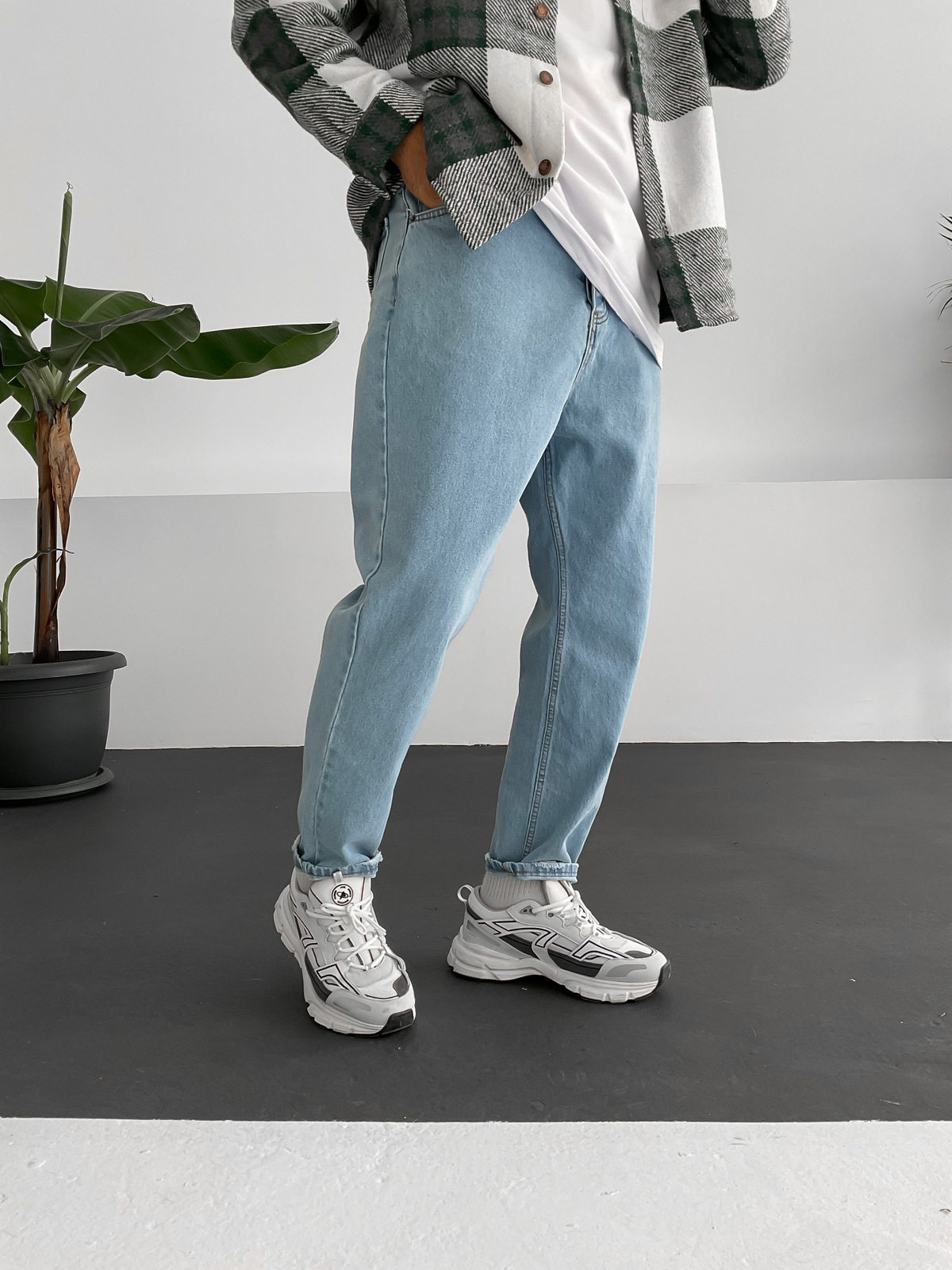Açık Mavi Relaxed Fit Pantolon DP-BF020/018