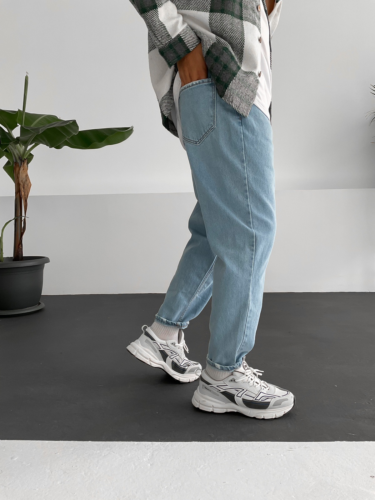 Açık Mavi Relaxed Fit Pantolon DP-BF020/018