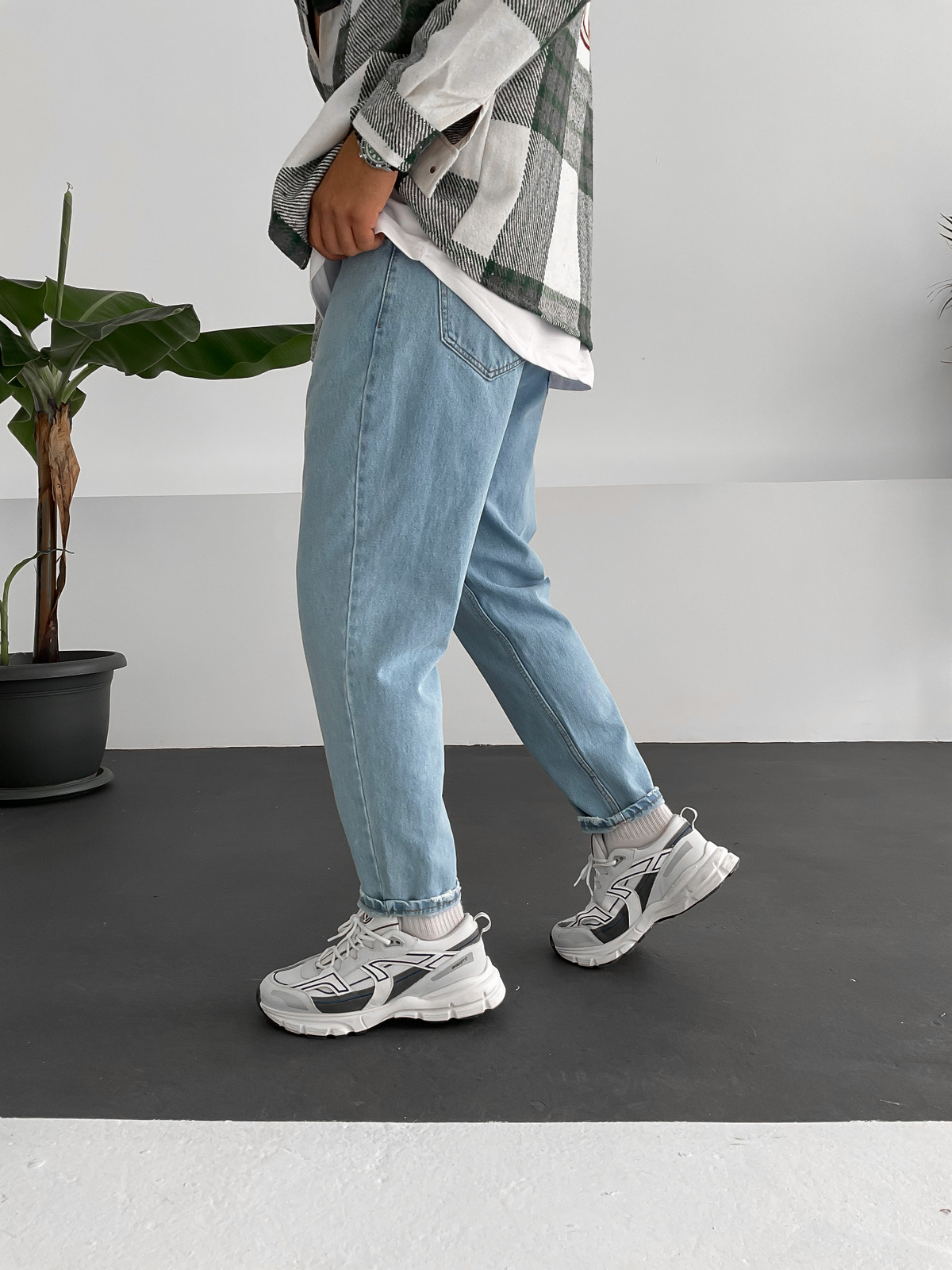 Açık Mavi Relaxed Fit Pantolon DP-BF020/018