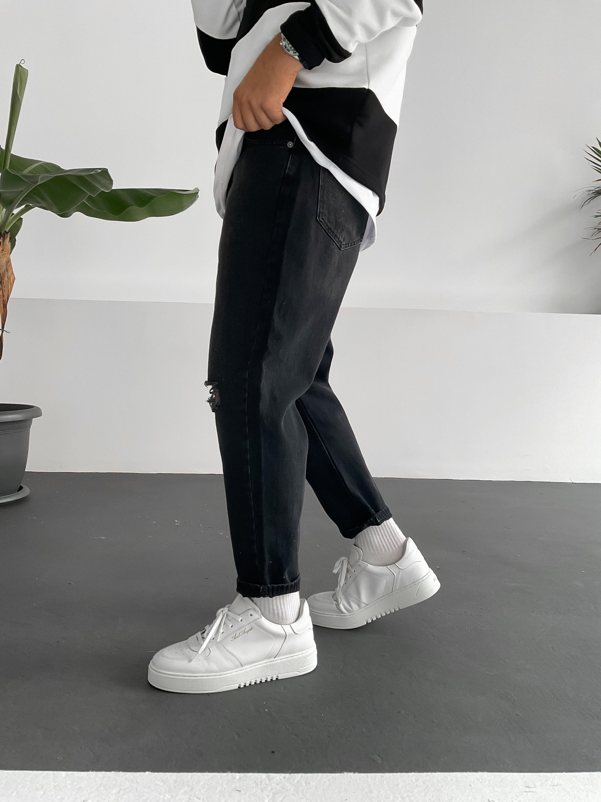 Siyah Yırtıklı Boyfriend DP-009