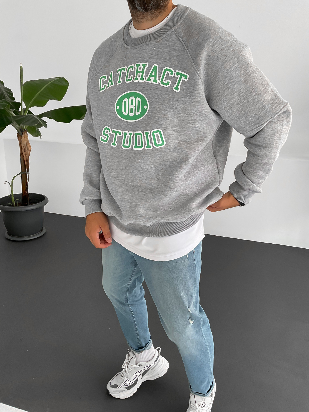 Gri Catchact Sweat C-435