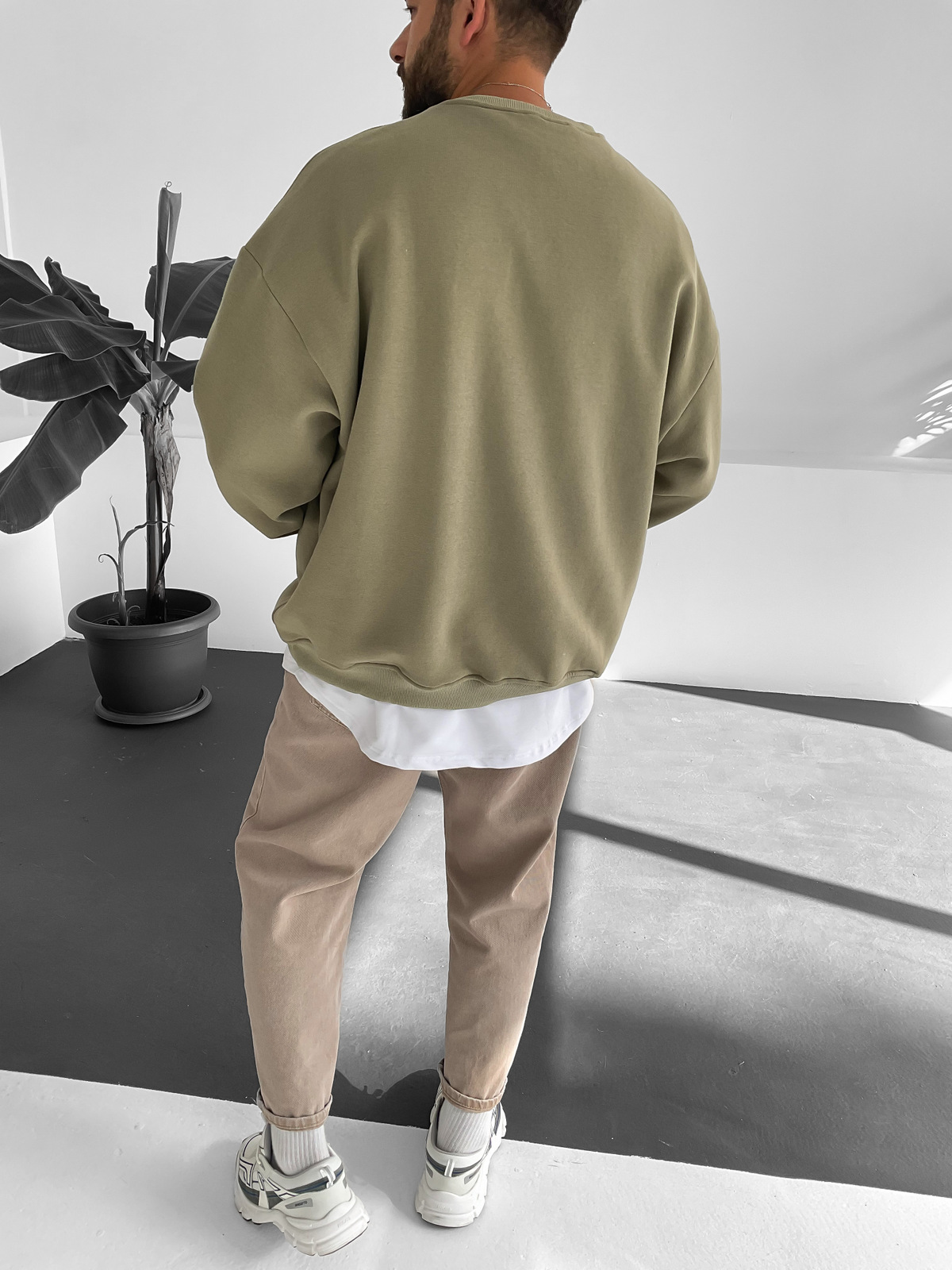 Haki Cepli Basic Sweat V-10097
