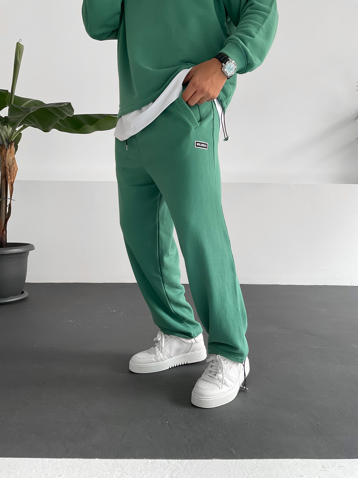 Yeşil Stoper Paça World Eşofman V-10488