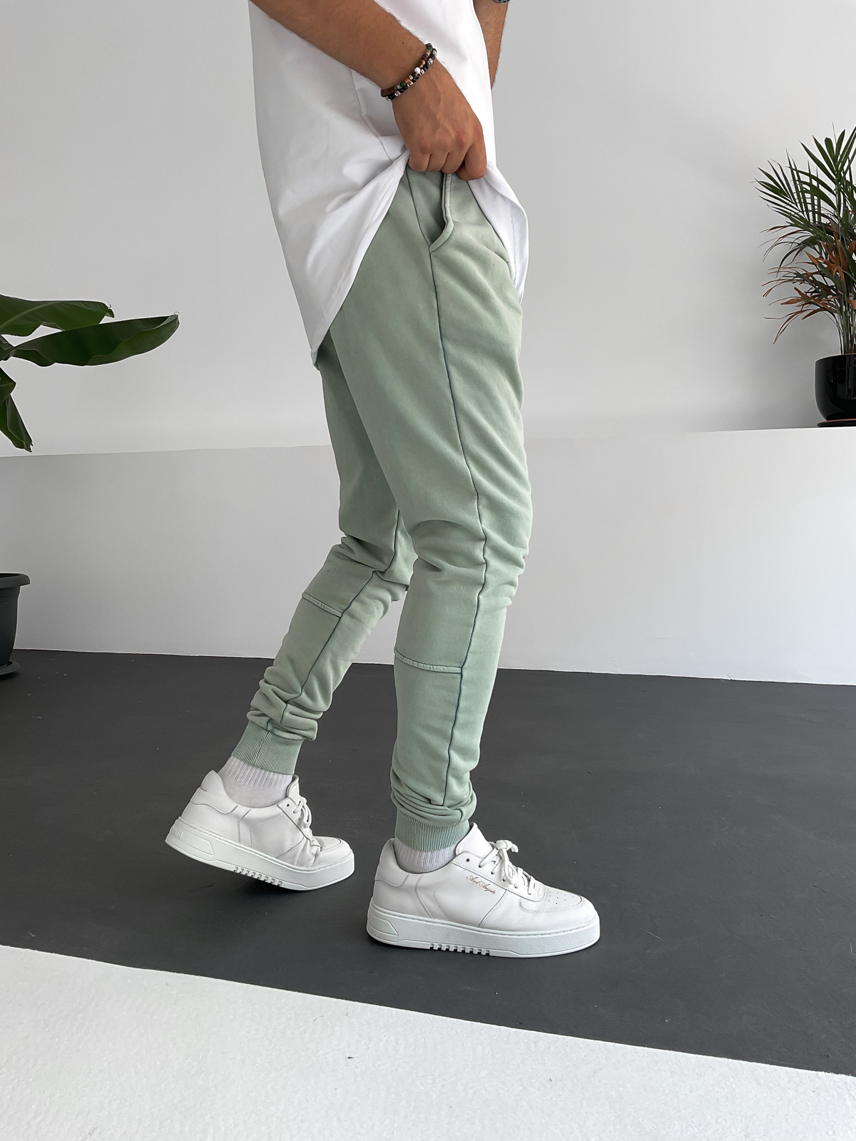 Açık Yeşil Yıkamalı Basic Eşofman BY-1258