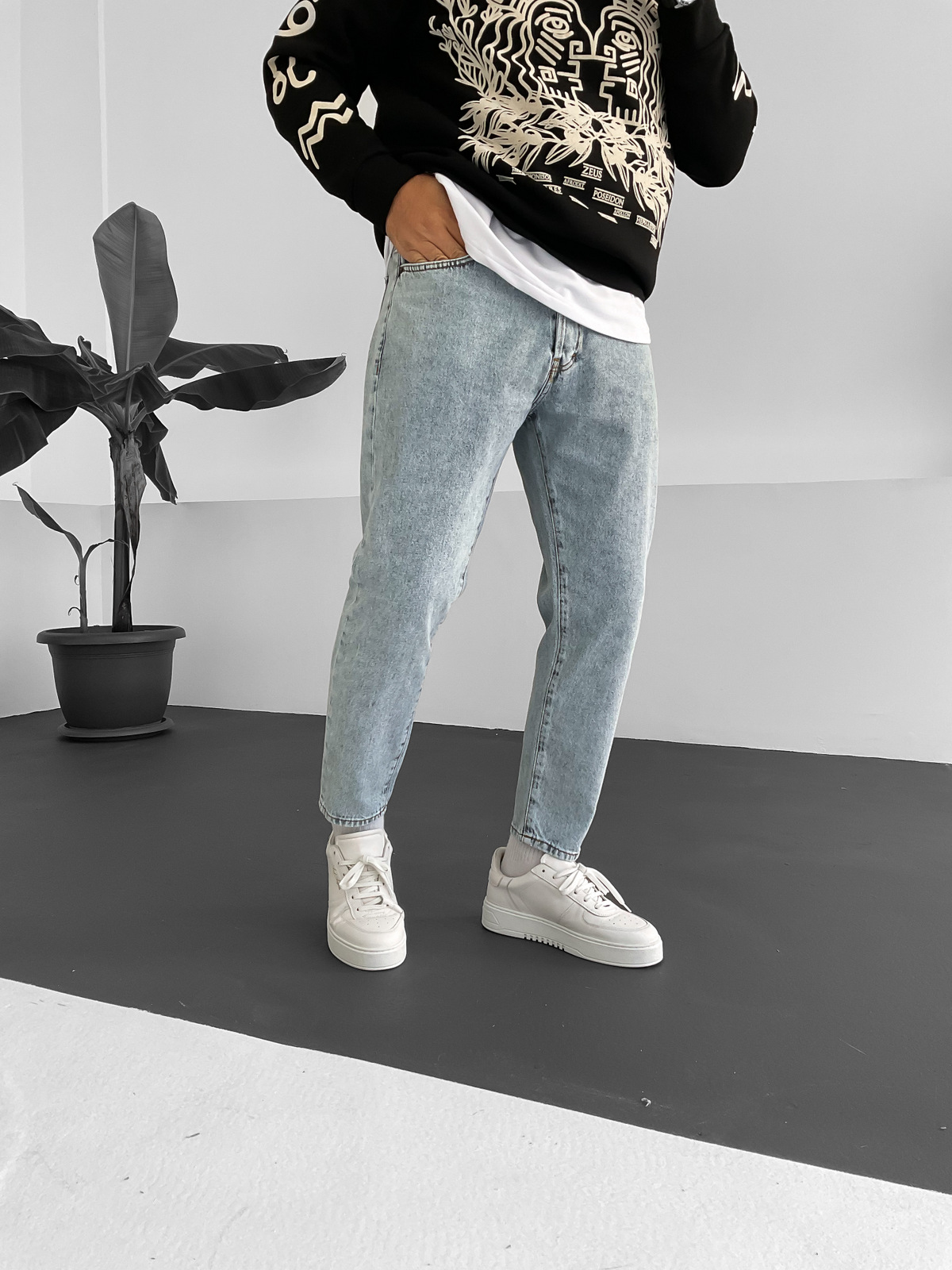 Açık Mavi Basic Boyfriend GJ-16360