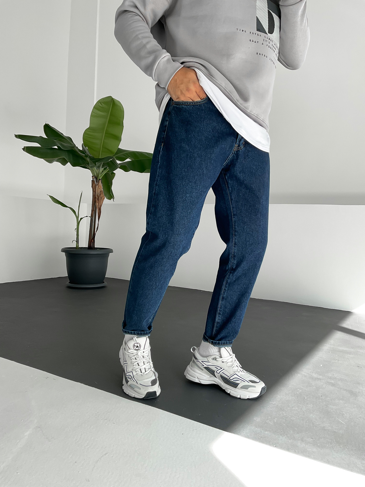 Lacivert Basic Boyfriend GJ-16360