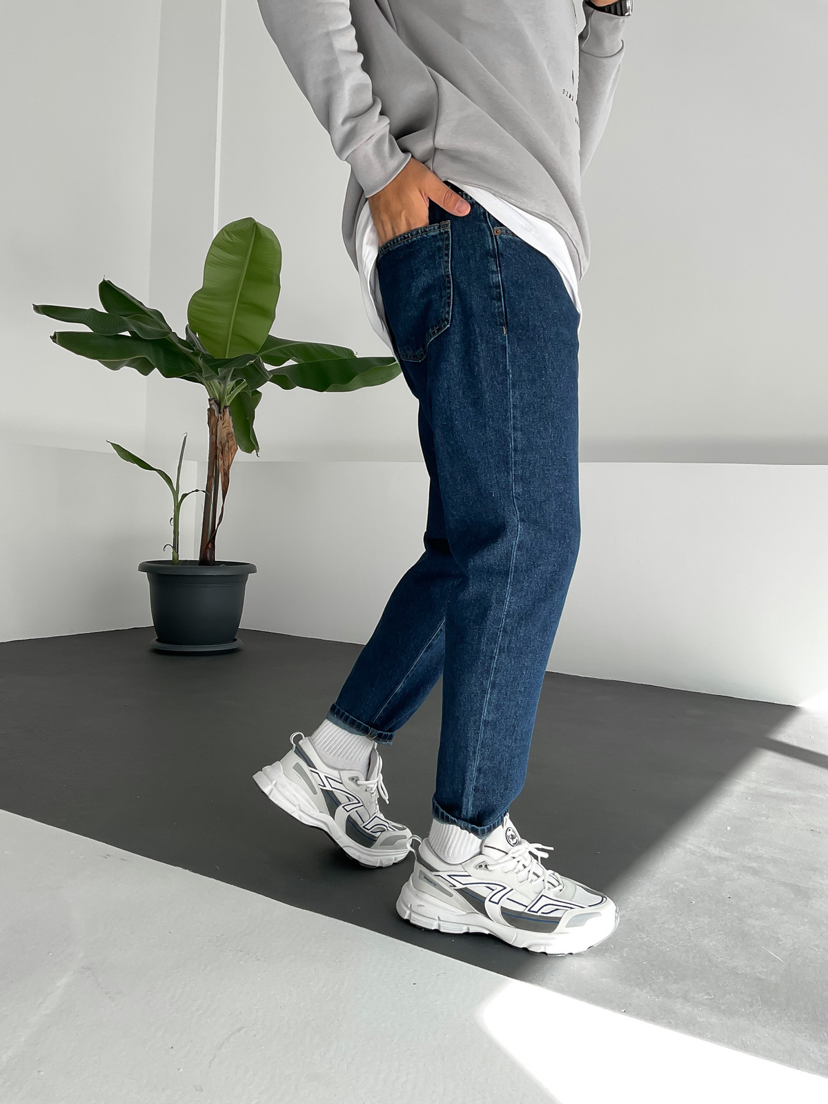 Lacivert Basic Boyfriend GJ-16360