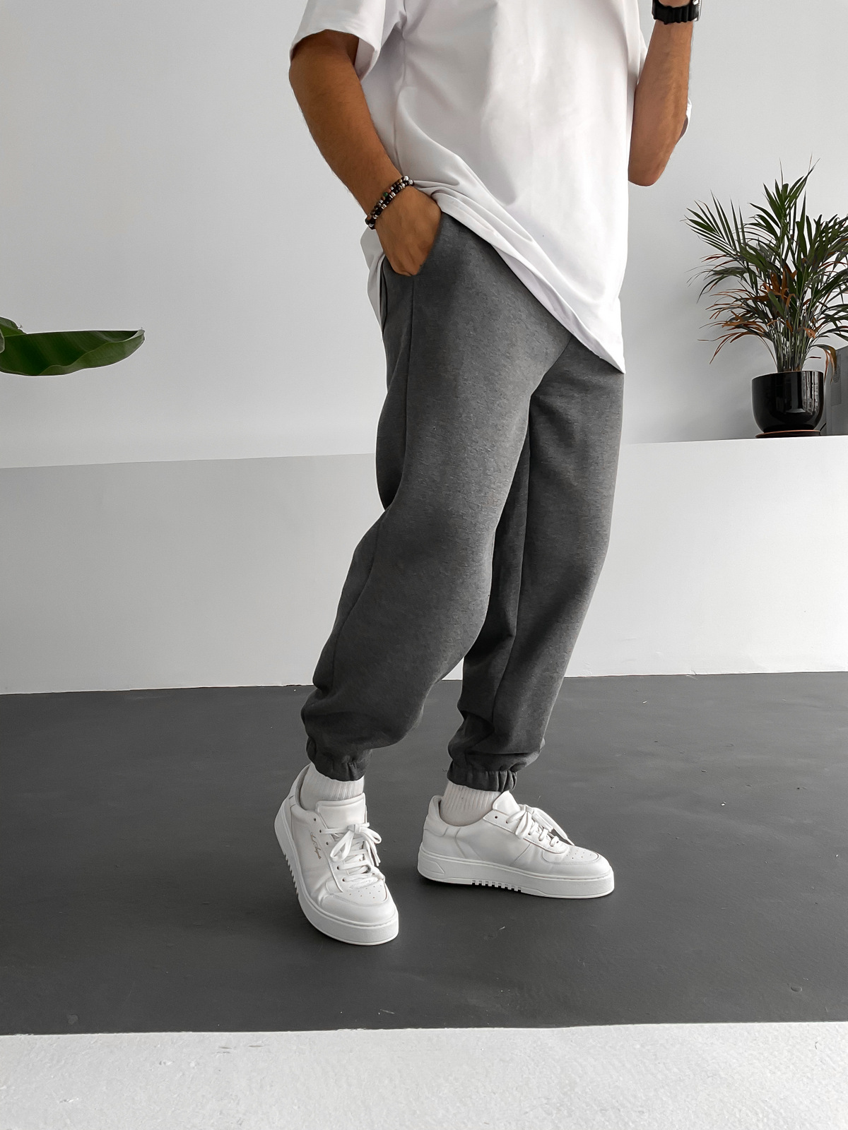 Antrasit Oversize Basic Eşofman B1-2005