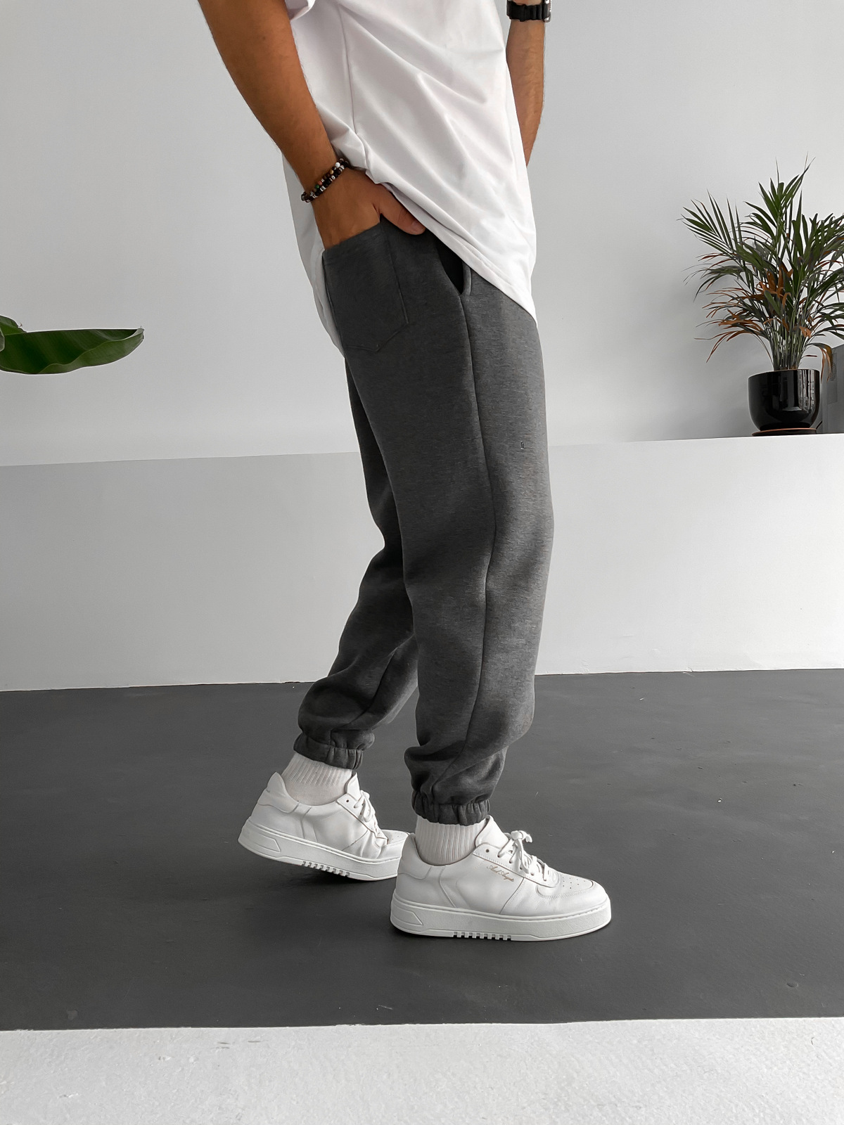 Antrasit Oversize Basic Eşofman B1-2005