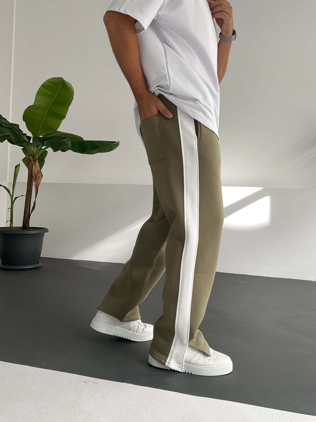 Haki WB Baskılı Eşofman V-10180