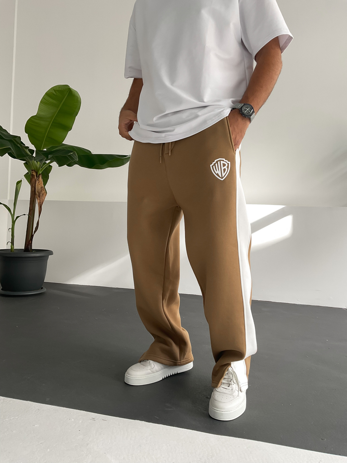 Kahve WB Baskılı Eşofman V-10180