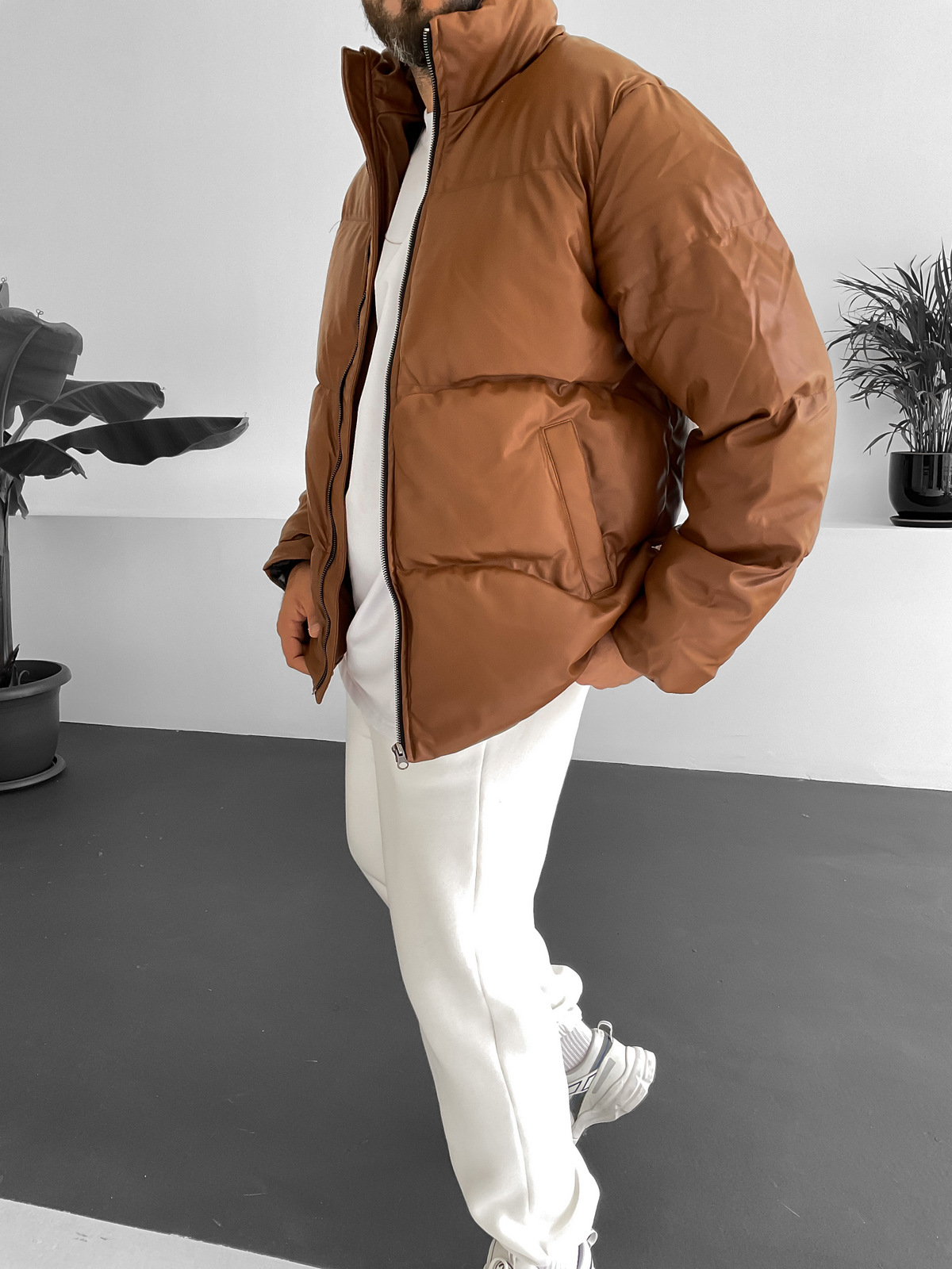 Taba Deri Şişme Mont V-20-100