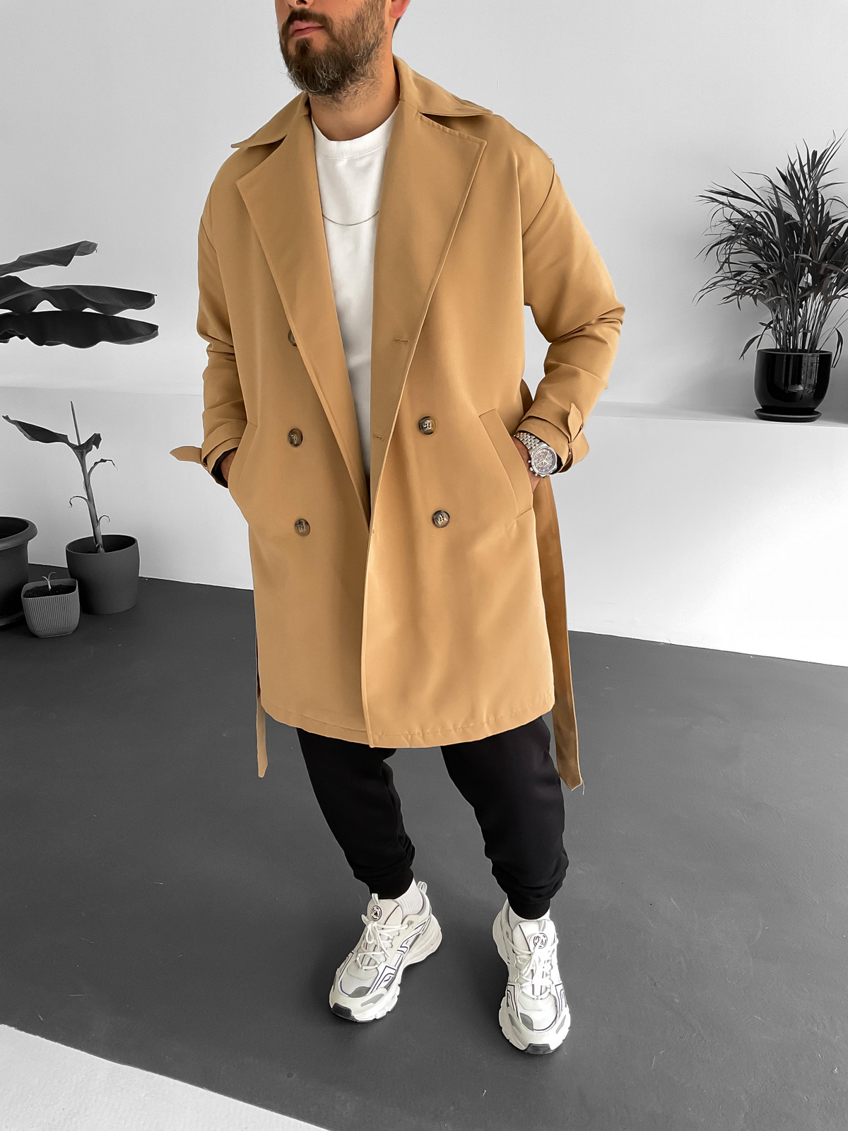 Açık Kahve Trençkot V-10298