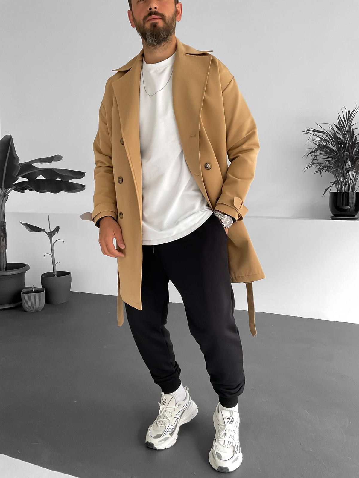 Açık Kahve Trençkot V-10298