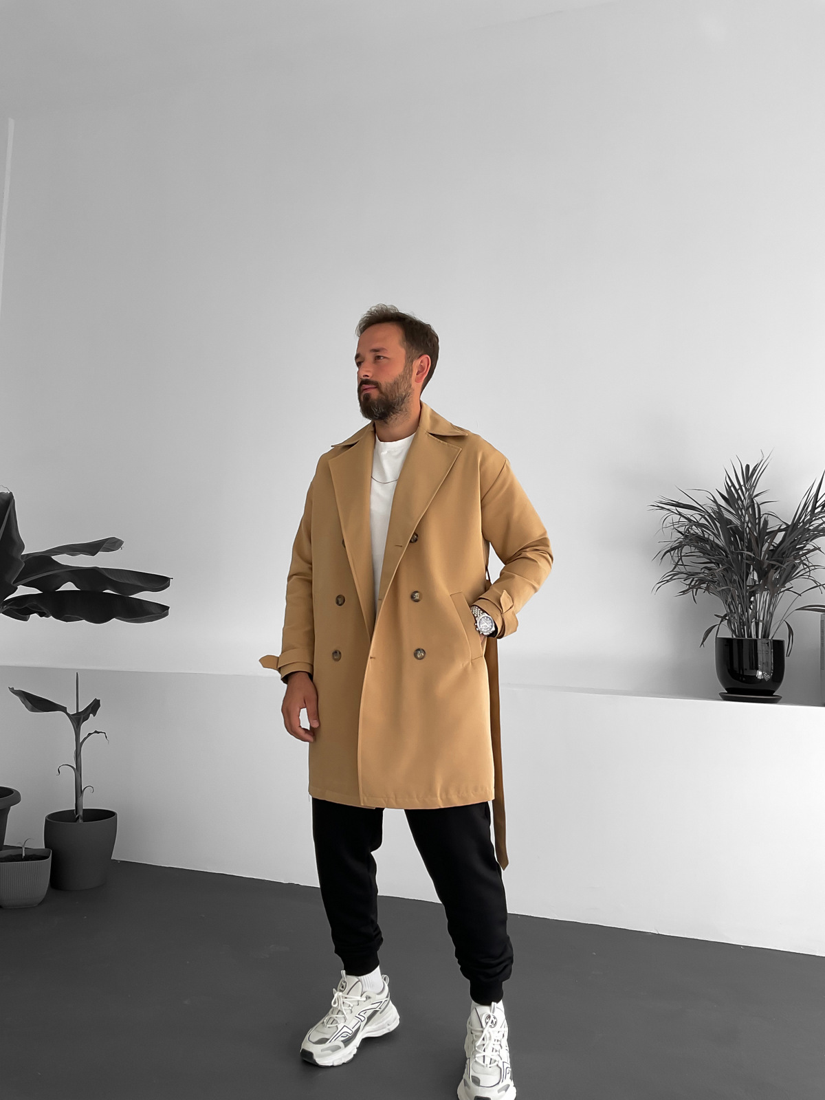 Açık Kahve Trençkot V-10298