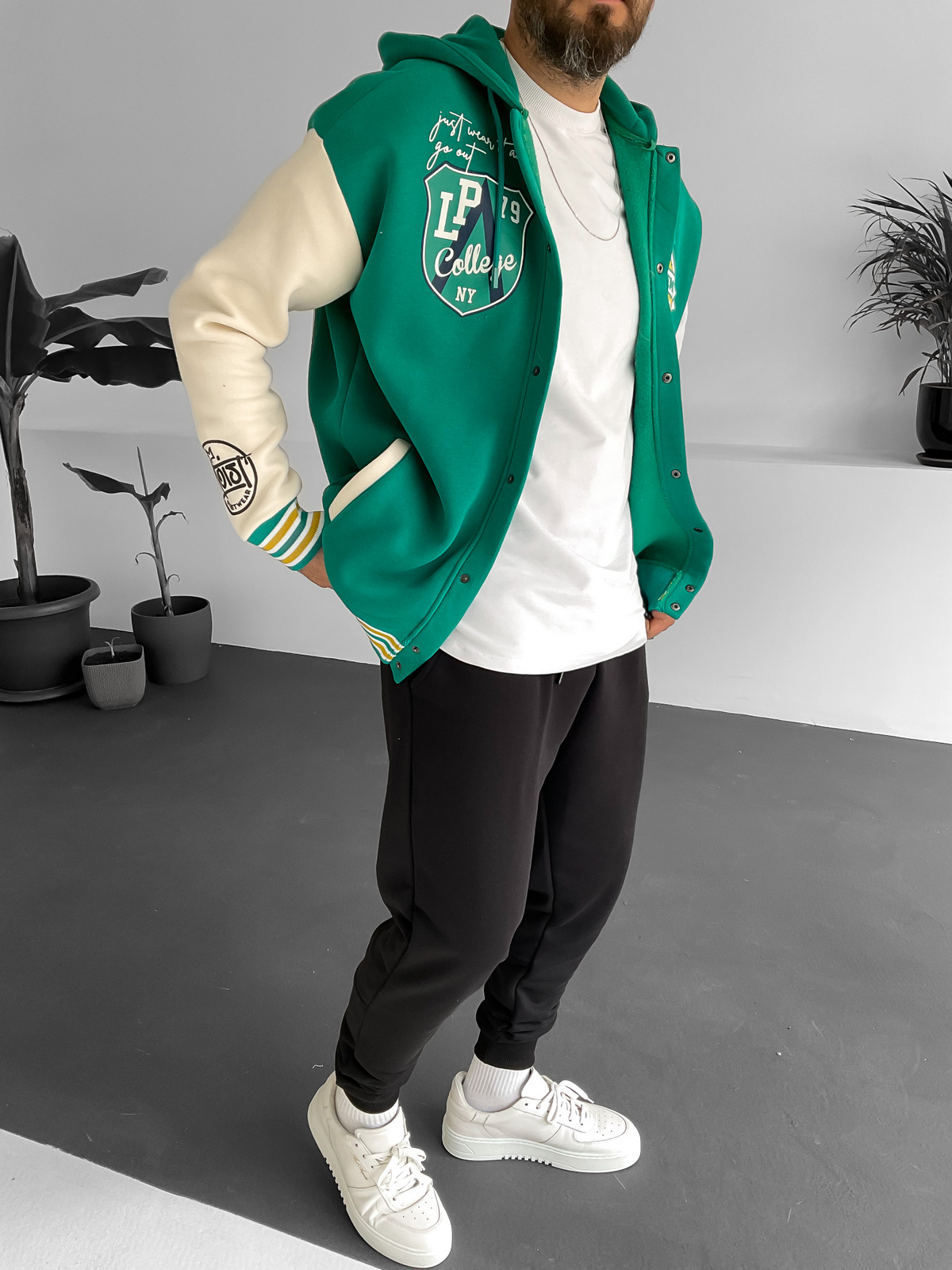 Yeşil Academy Baskılı Kolej Ceket B1-3029