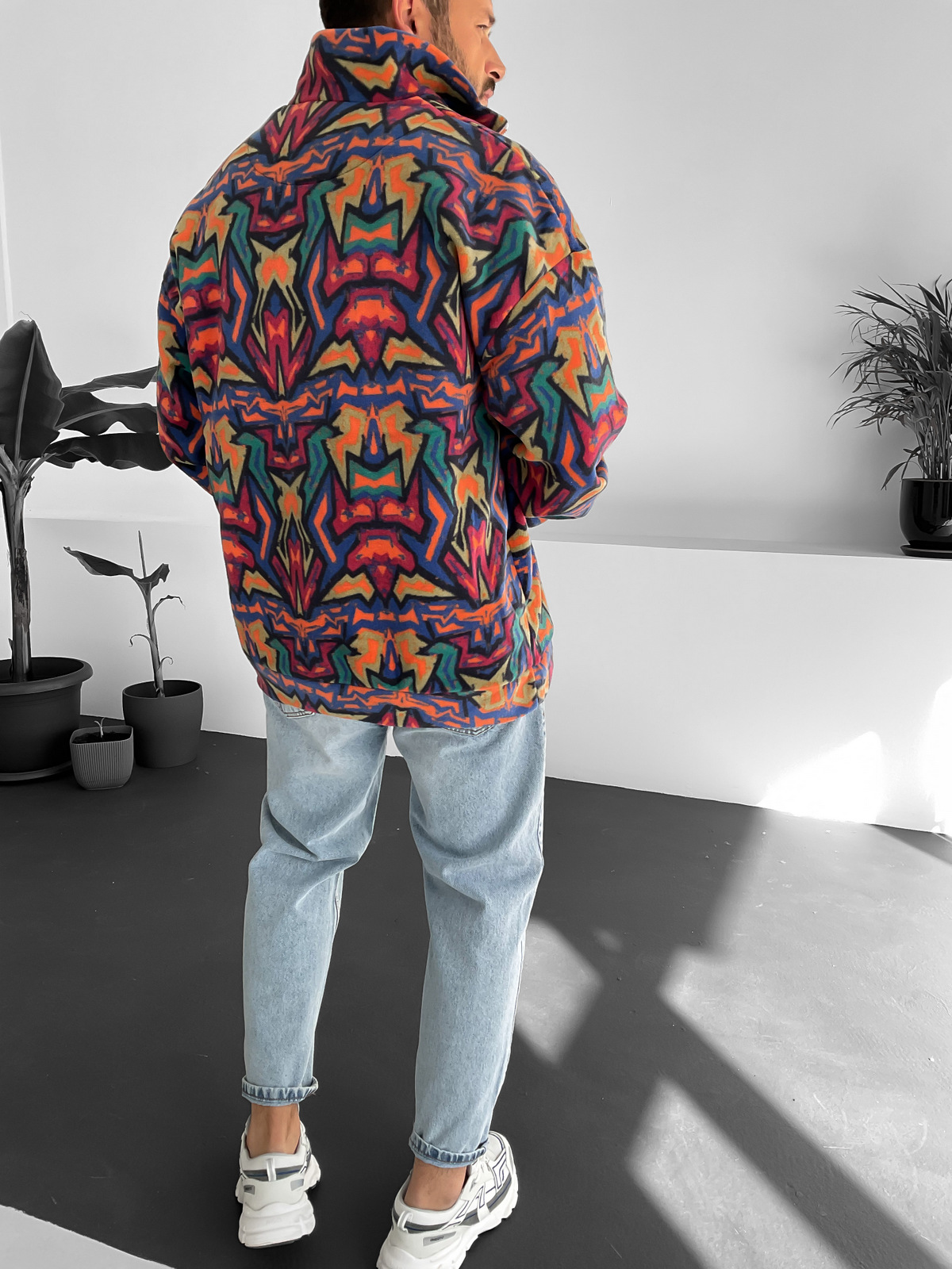 Renkli Desenli Polar Sweat PM-024