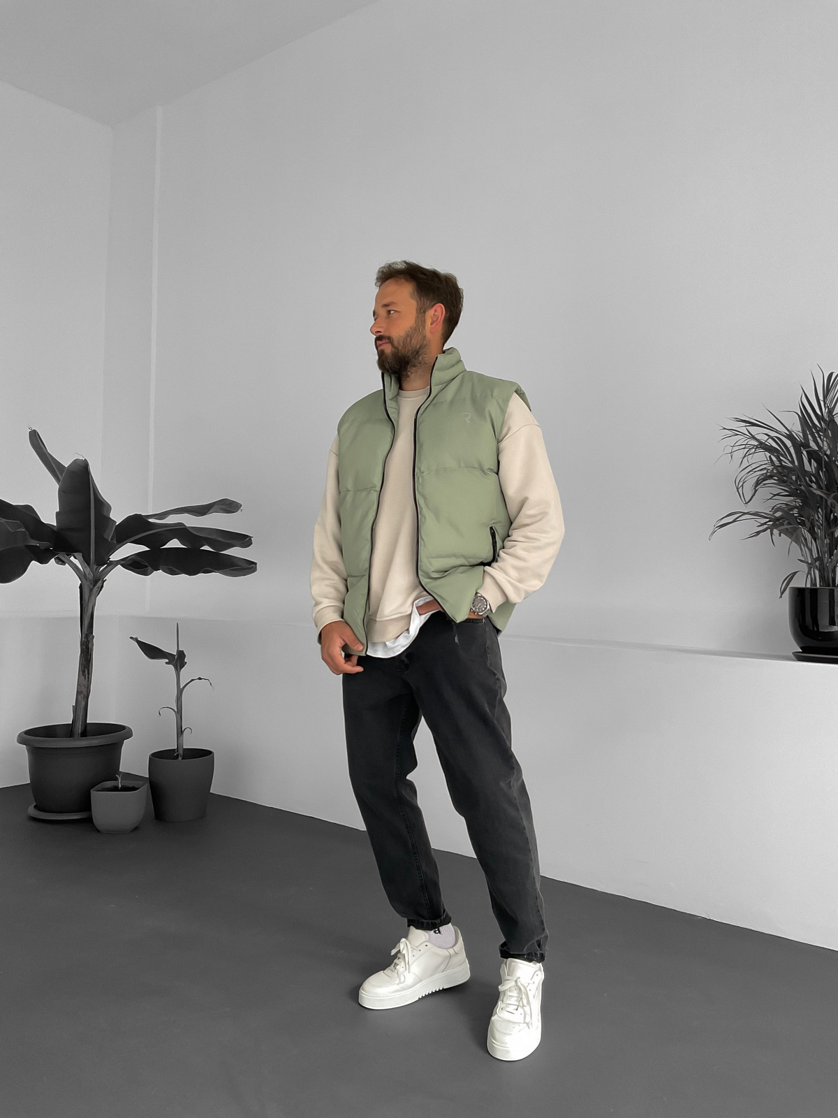 Yeşil Reflektör Logolu Şişme Yelek RL-25012
