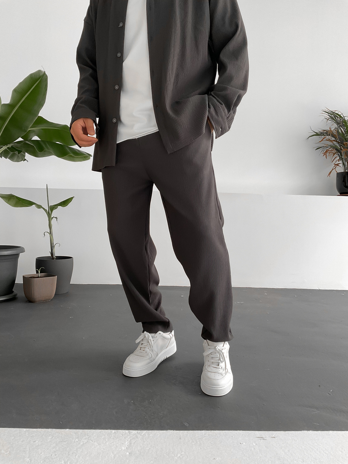 Füme Fitilli Basic Pantolon V-10188/10285