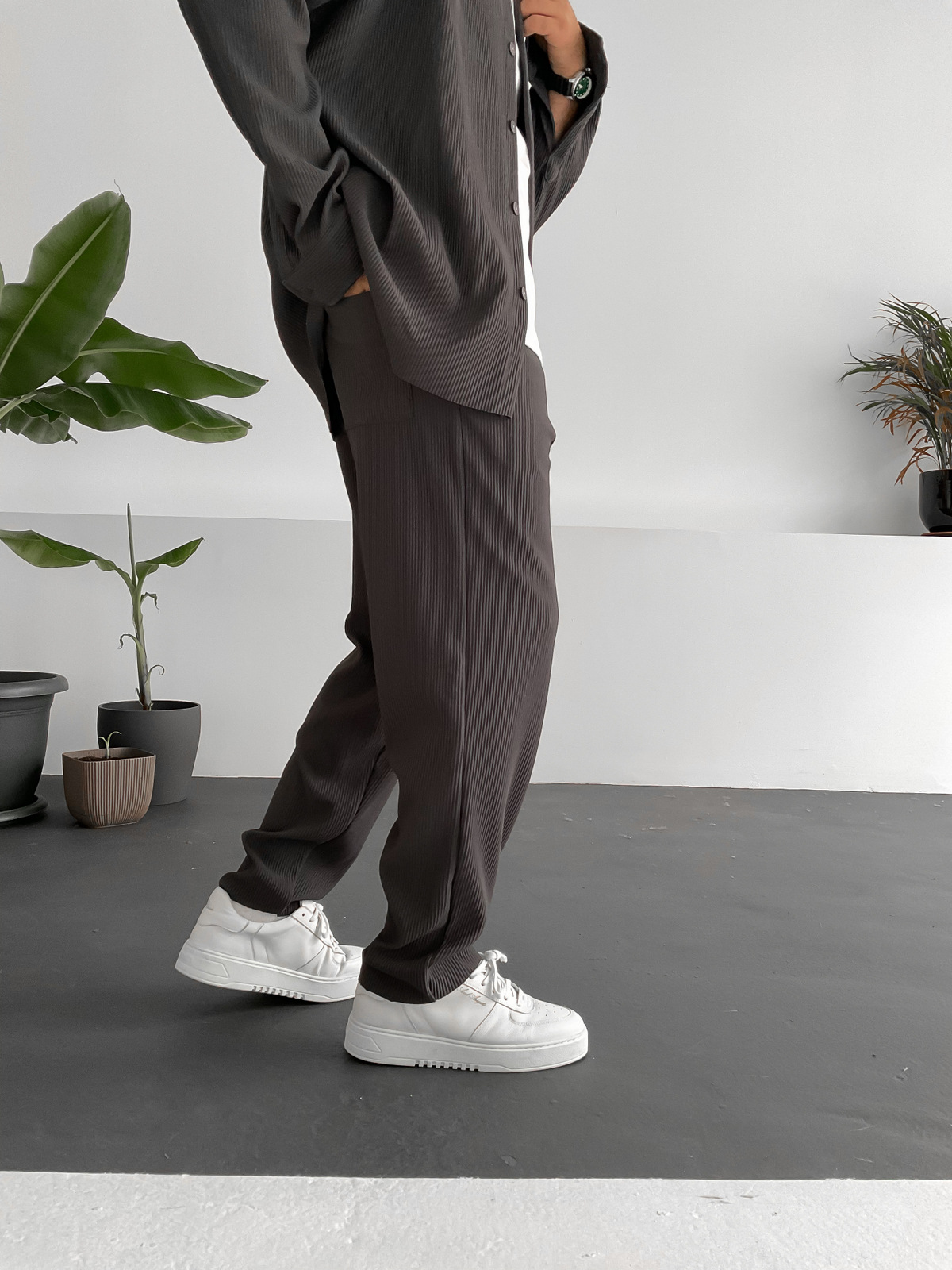 Füme Fitilli Basic Pantolon V-10188/10285