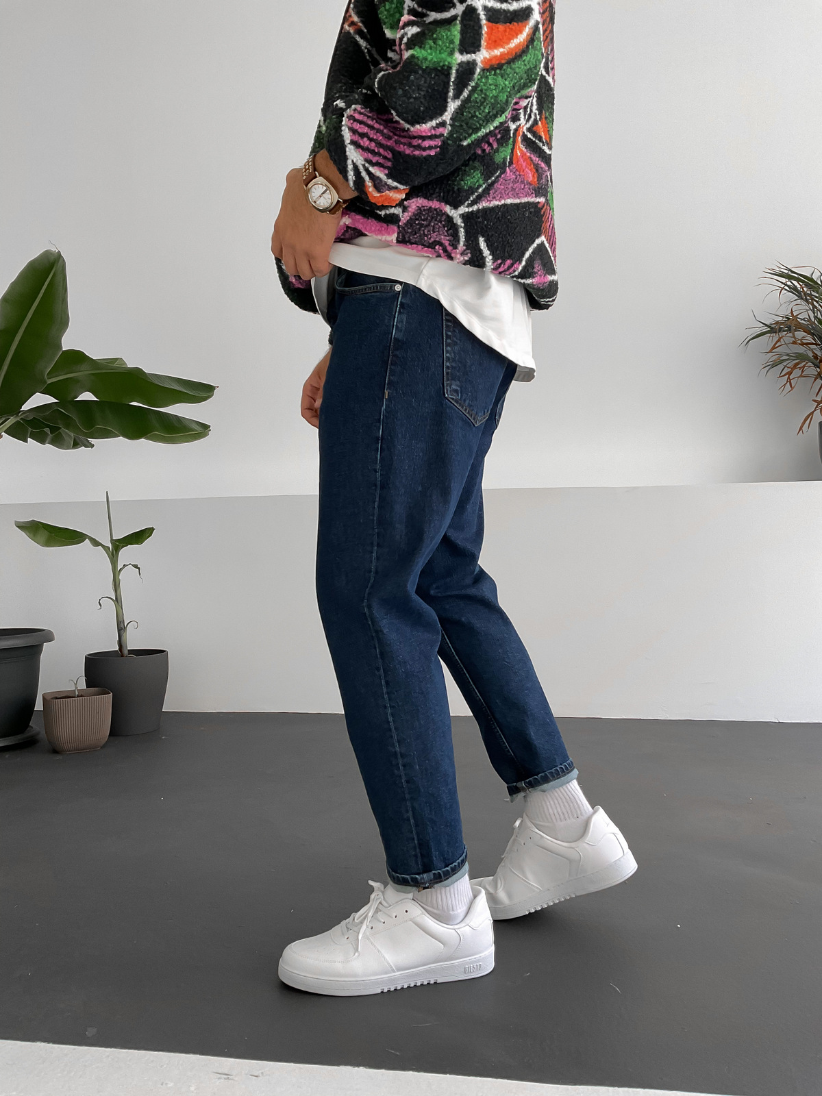 Lacivert Boyfriend B1-4015