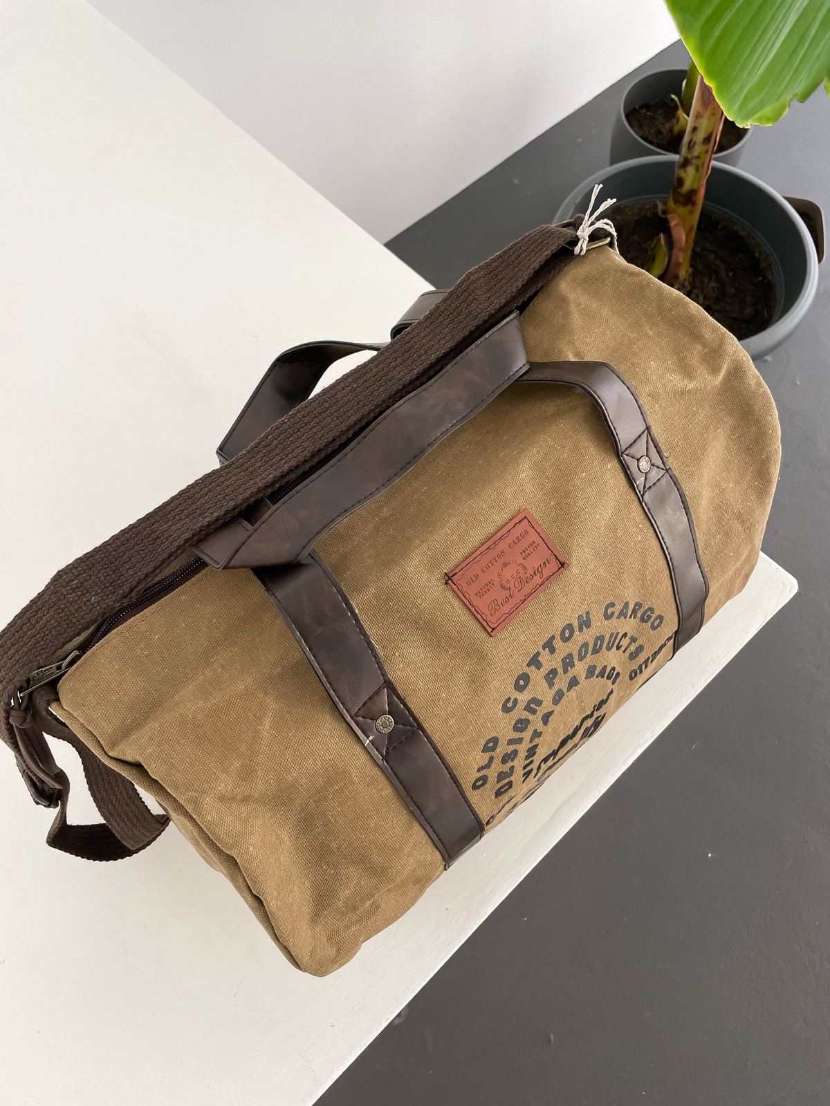 Kahve Burlap Omuz Çantası OC-7204
