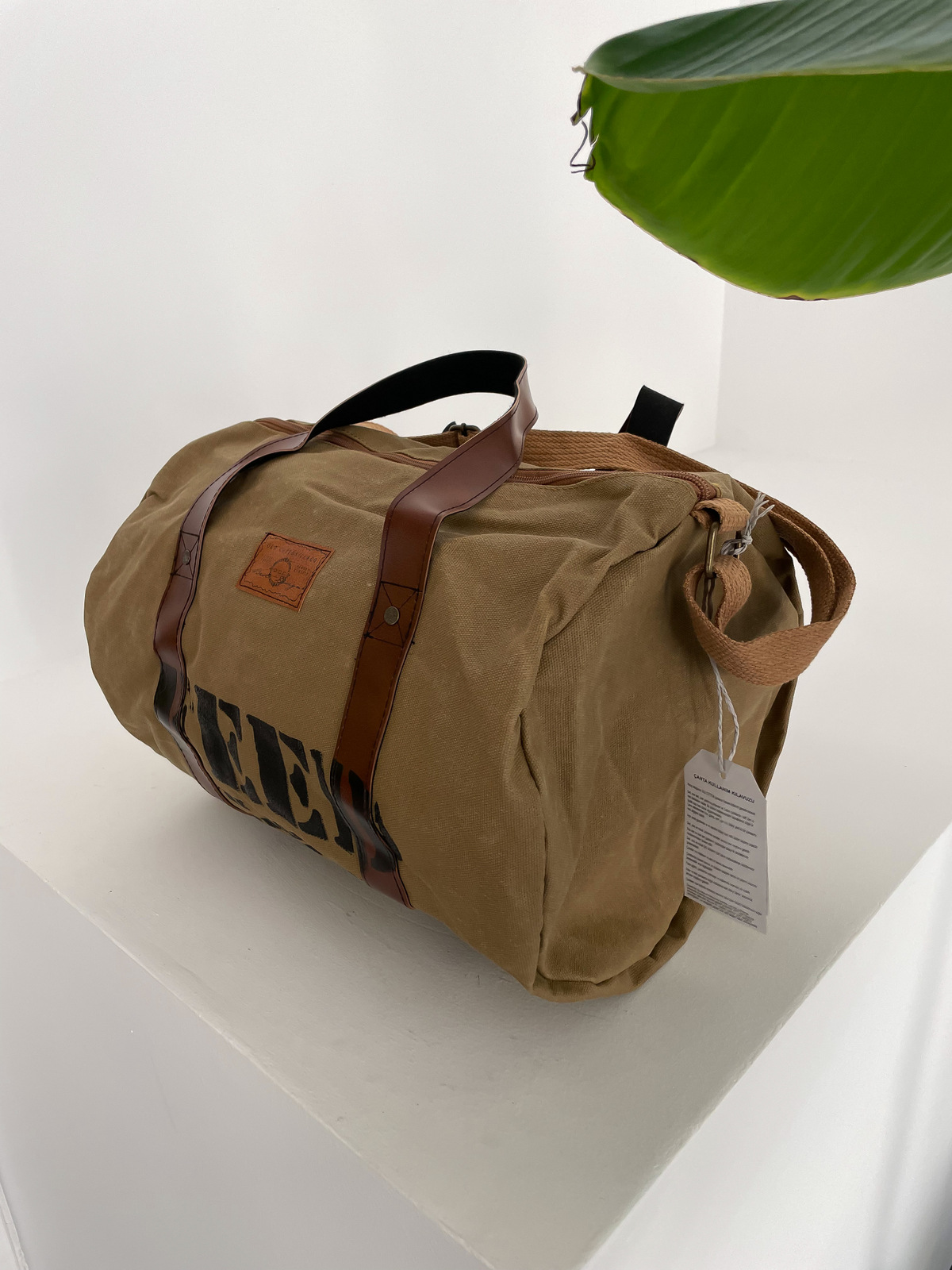Kahve Burlap Feed Omuz Çantası OC-7204