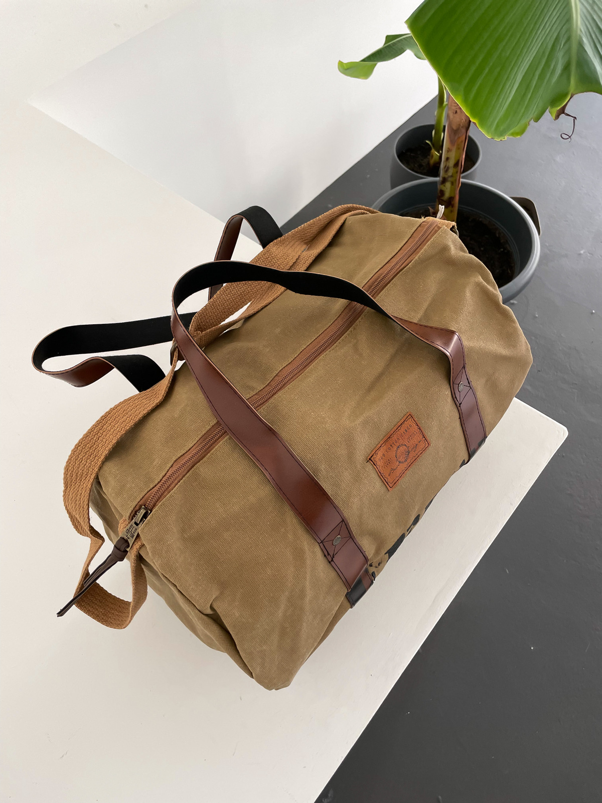 Kahve Burlap Feed Omuz Çantası OC-7204