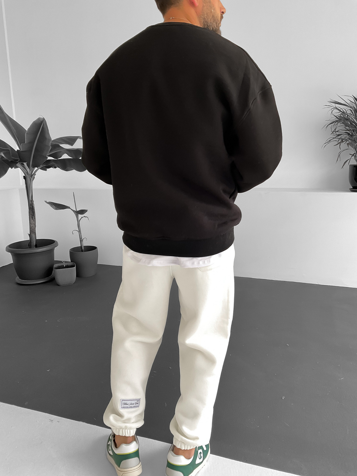 Siyah Flow Baskılı Sweatshirt M-3381