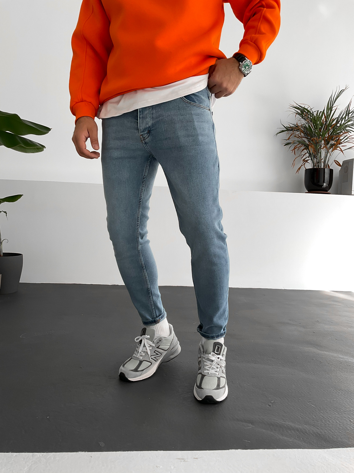 Açık Mavi Slim Fit Pantolon WE-1265