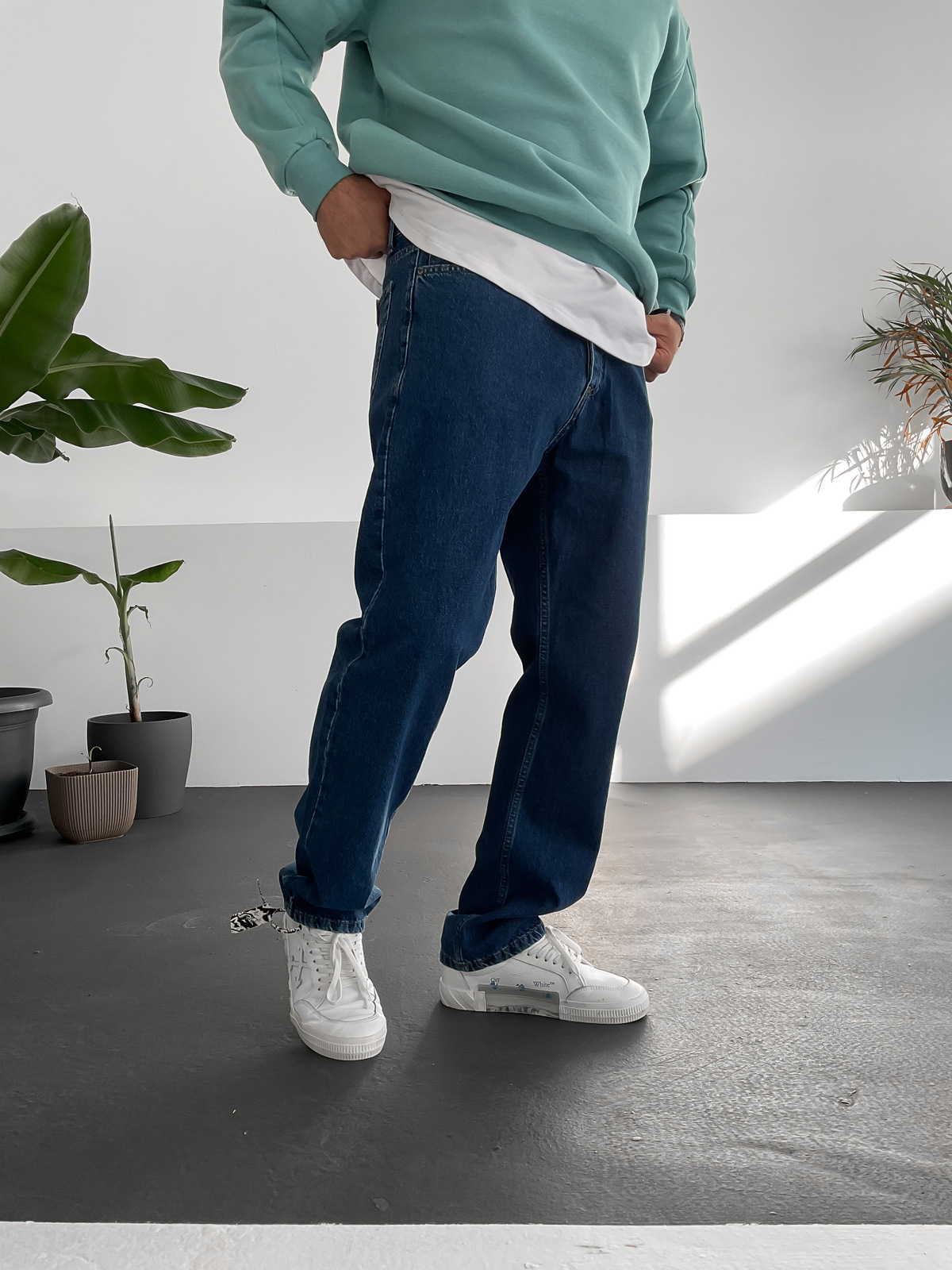 Koyu Mavi Boru Paça Pantolon WE-1417/1418