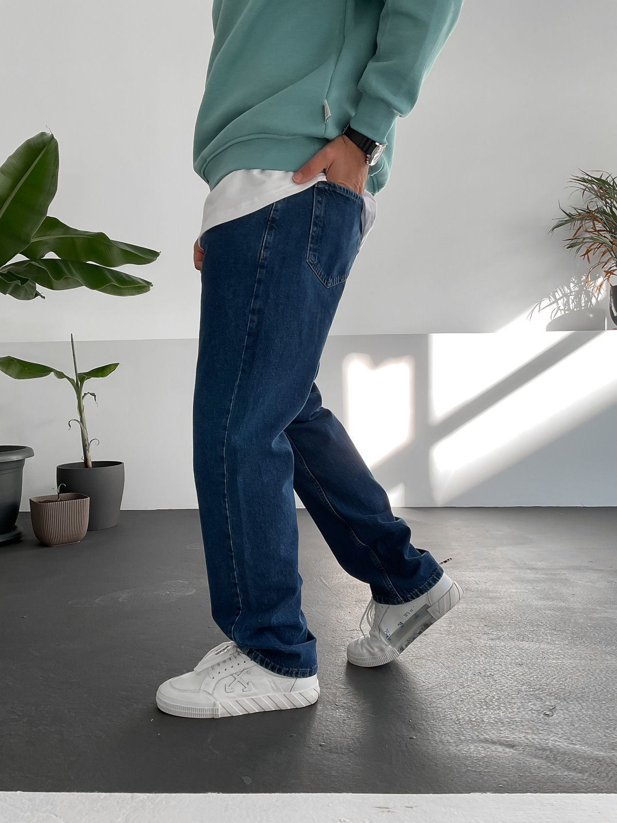 Koyu Mavi Boru Paça Pantolon WE-1417/1418