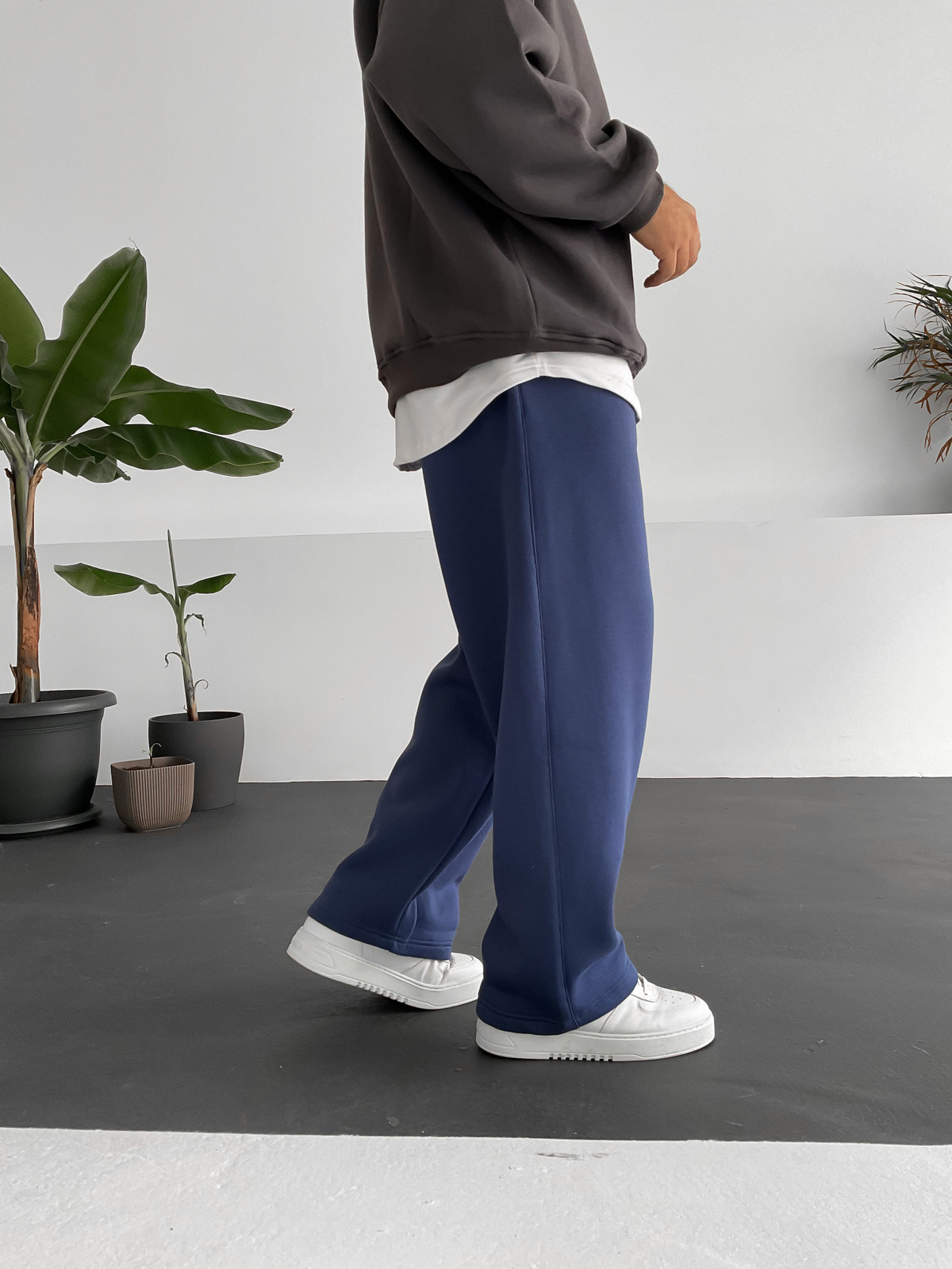 Lacivert Boru Paça Eşofman V-10131