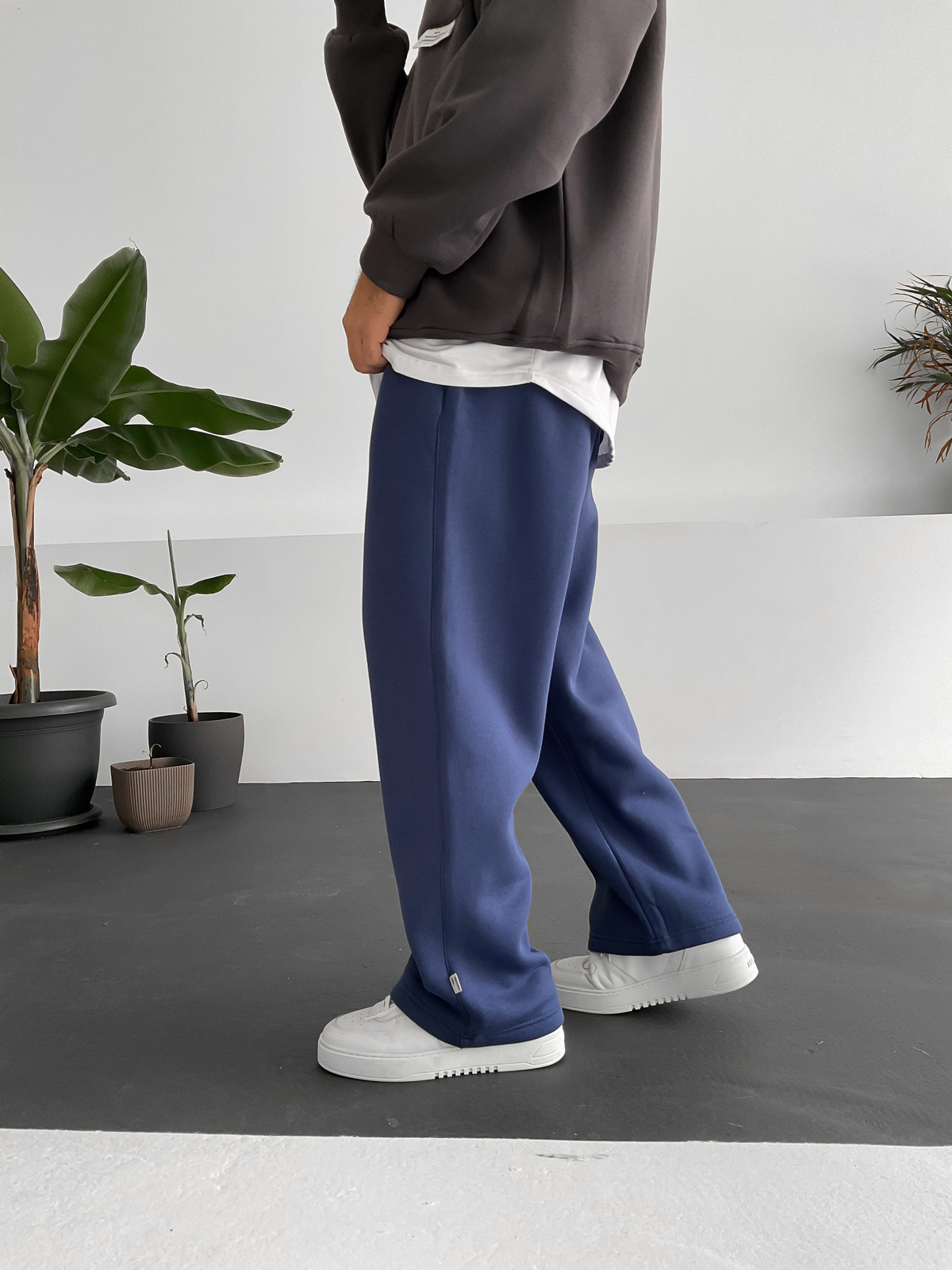 Lacivert Boru Paça Eşofman V-10131