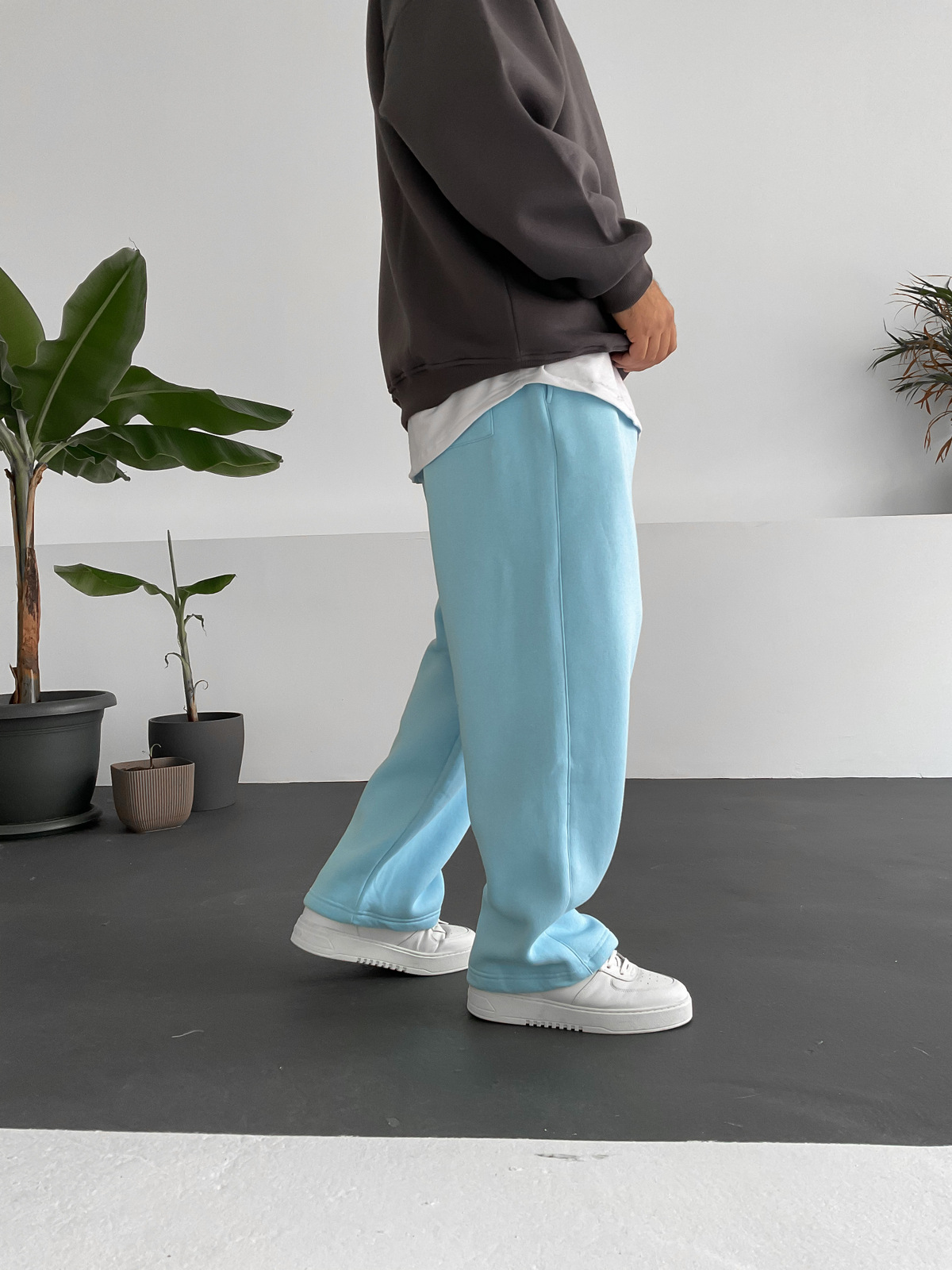 Bebe Mavisi Boru Paça Eşofman V-10131