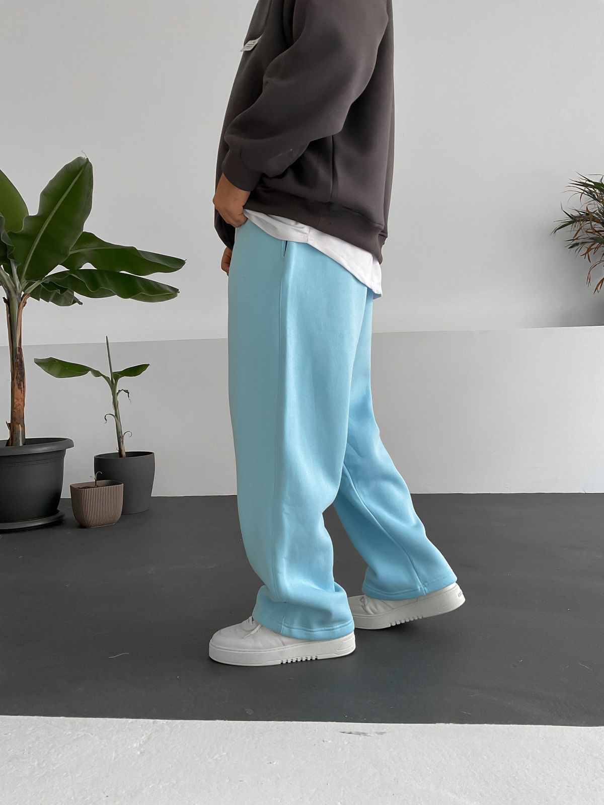 Bebe Mavisi Boru Paça Eşofman V-10131