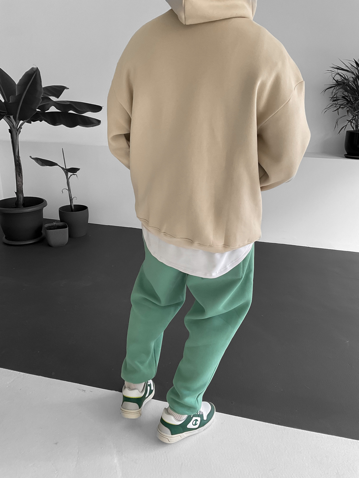 Taş Oversize Kapüşonlu Sweat V-10365