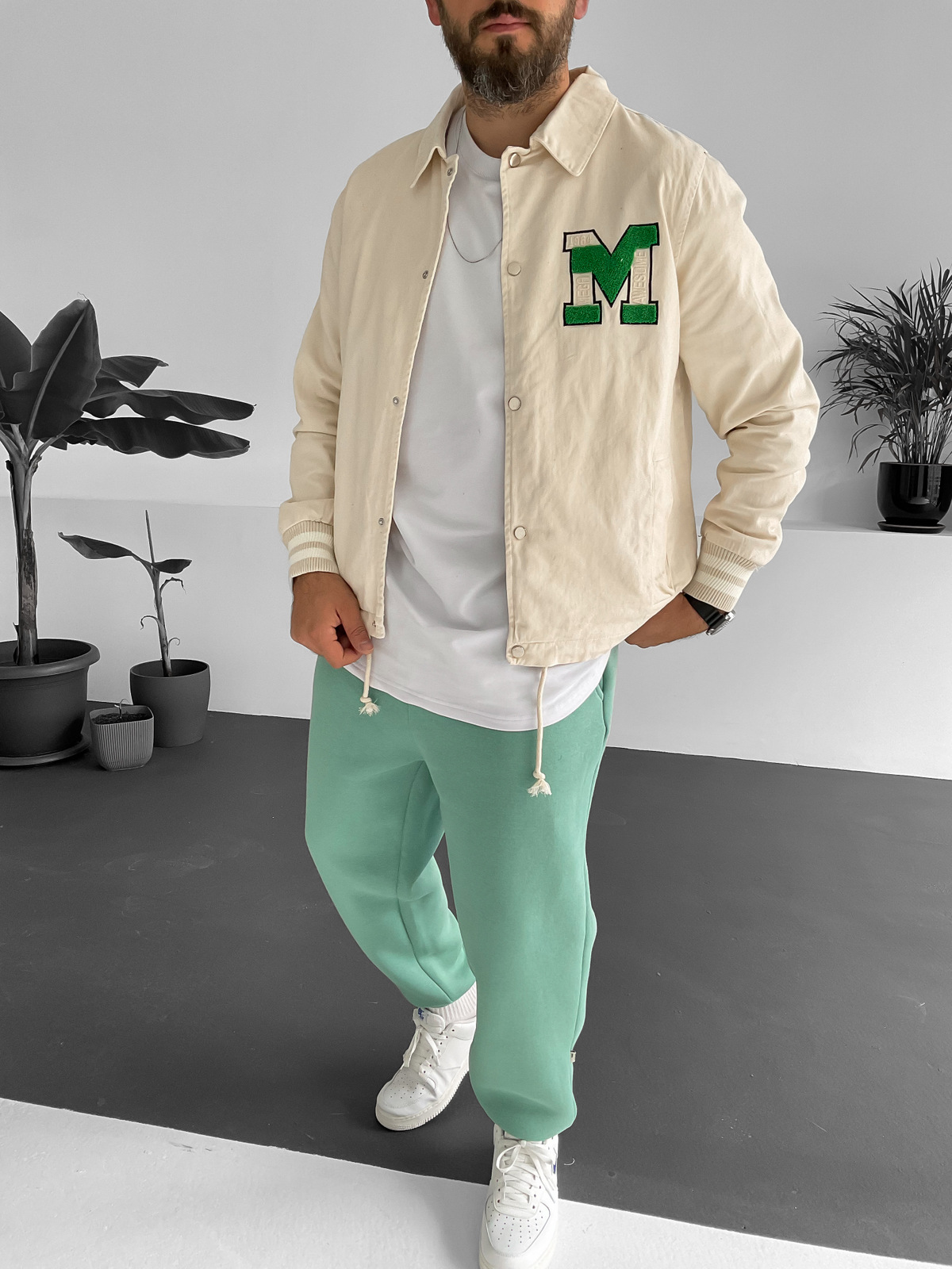 Taş M Nakışlı Gabardin Ceket B1-1006