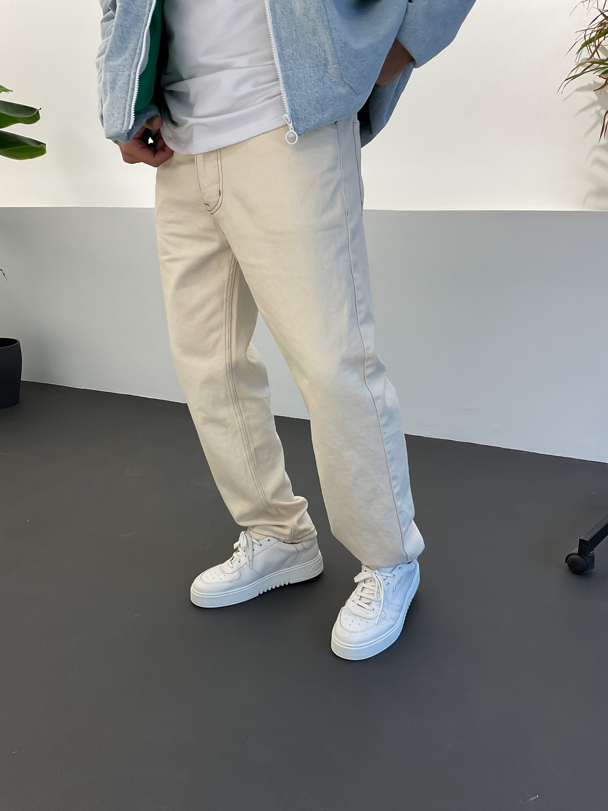 Bej Baggy Jean WE-1419