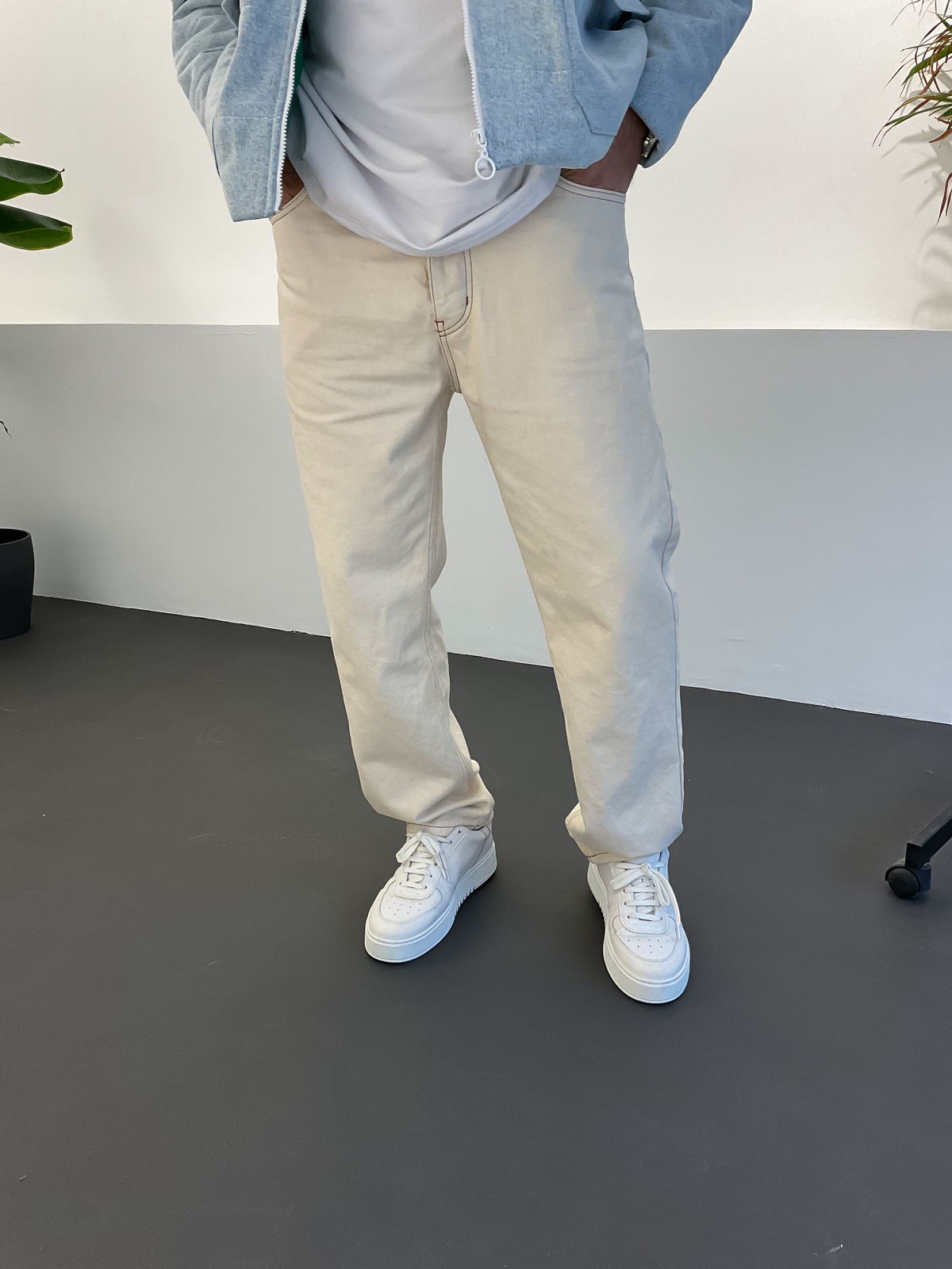 Bej Baggy Jean WE-1419