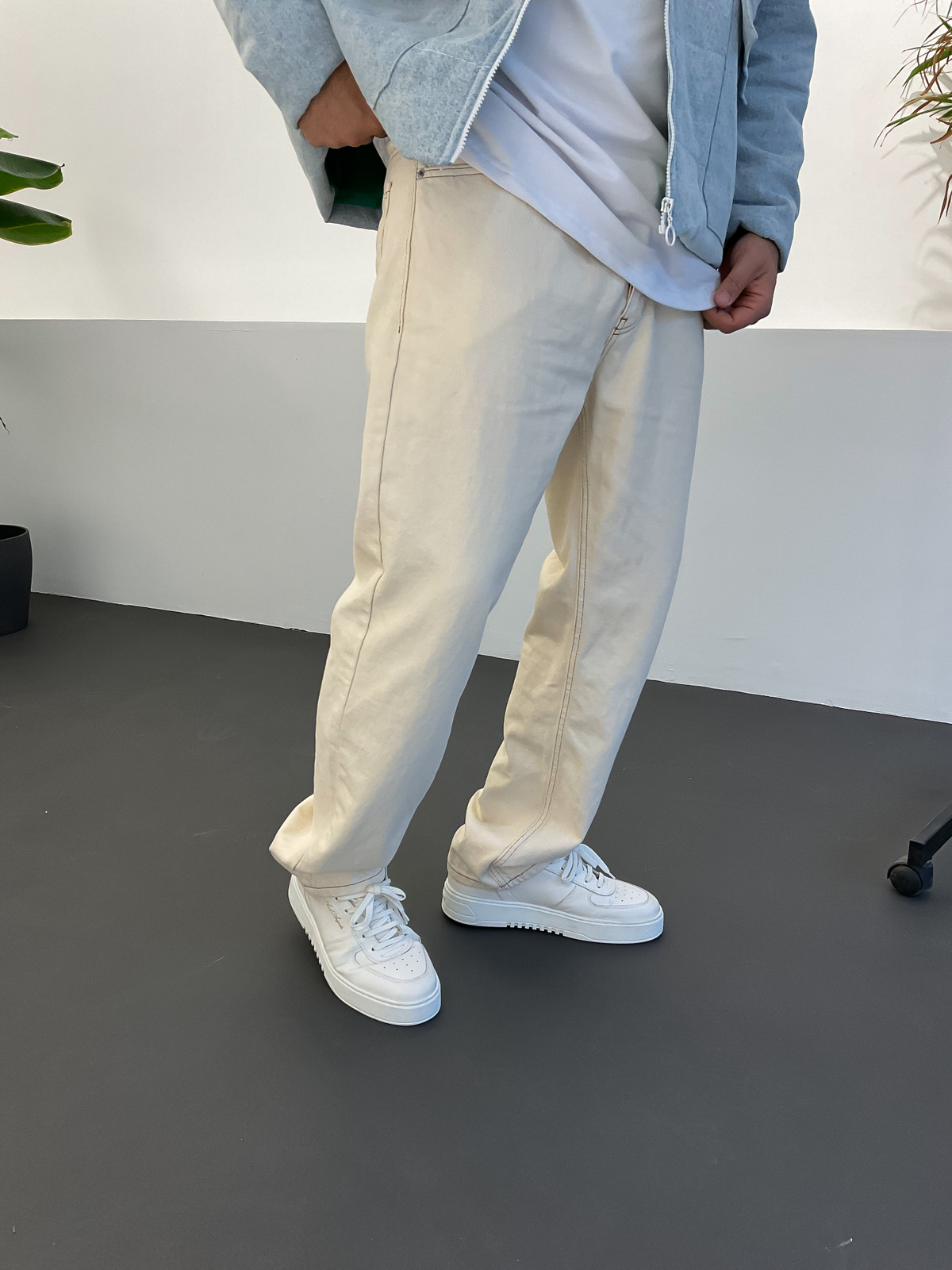 Bej Baggy Jean WE-1419