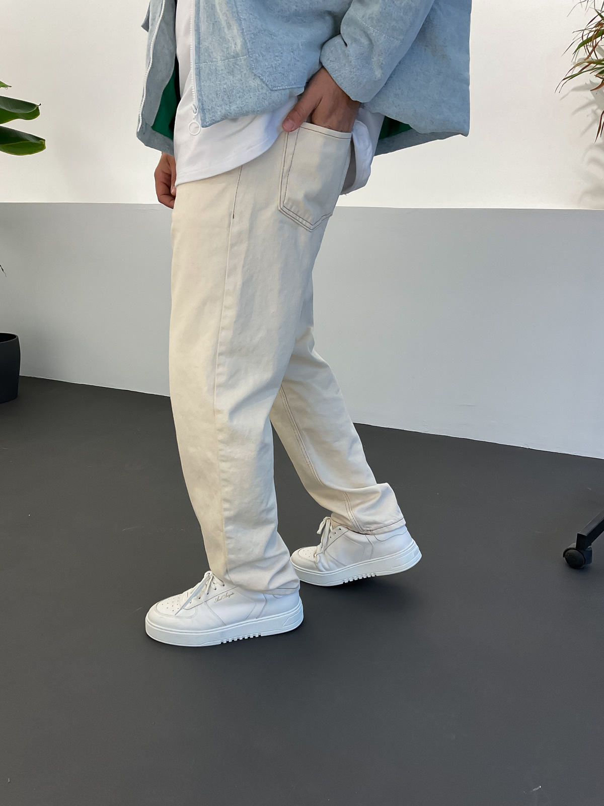 Bej Baggy Jean WE-1419