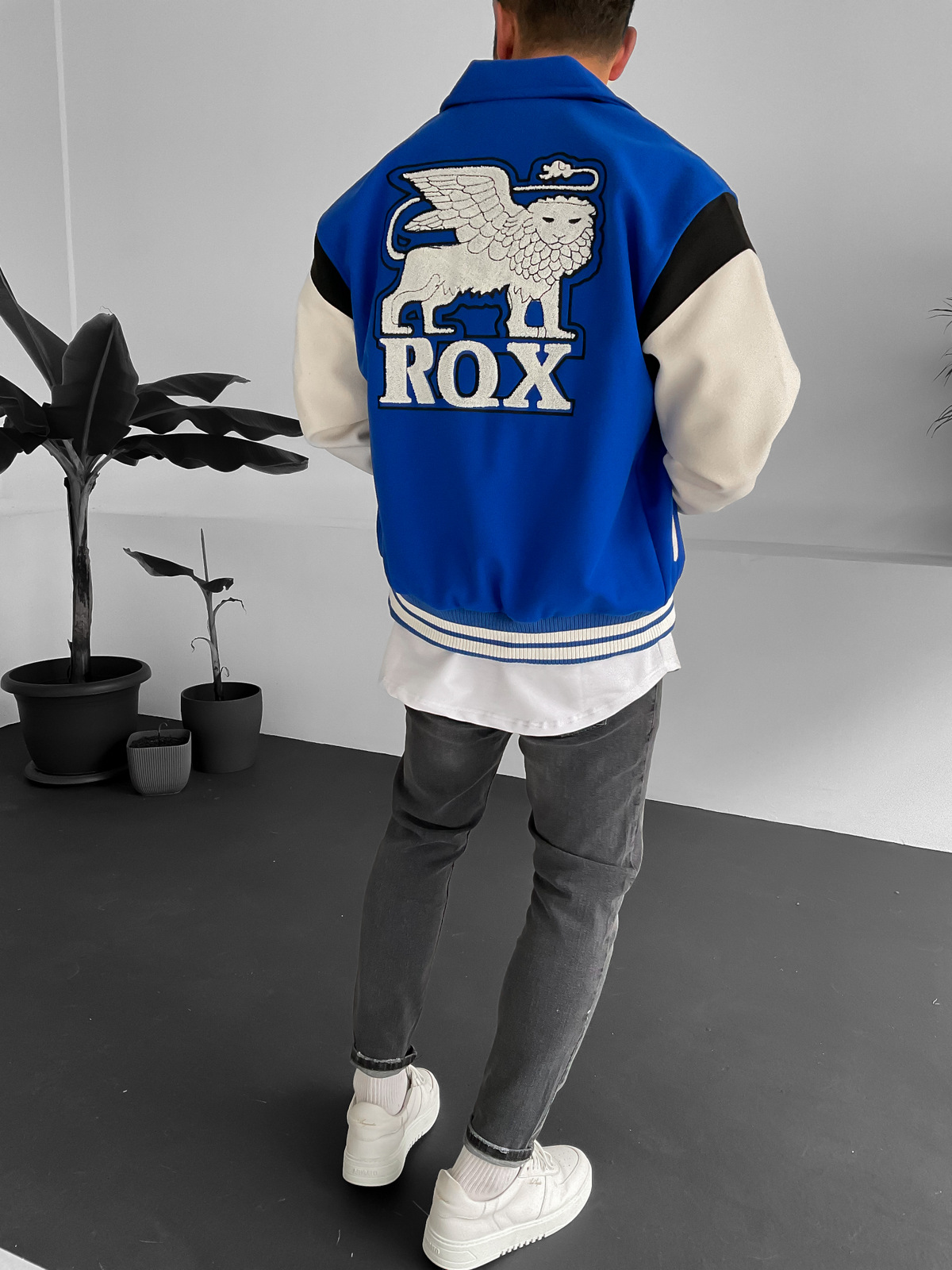 Mavi Rox Nakışlı Kolej Ceket RC-2324